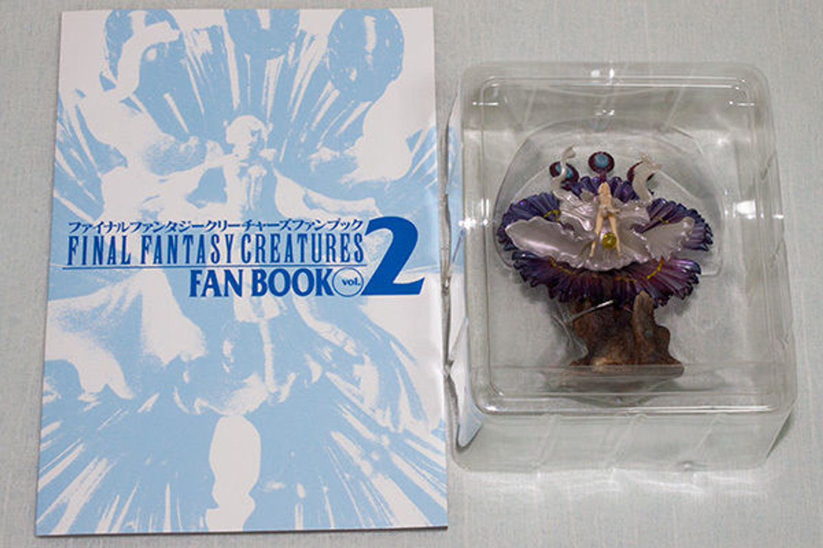 FINAL FANTASY Creatures Fan Book Vol.2 w/ FFX-2 Yuna figure JAPAN GAME