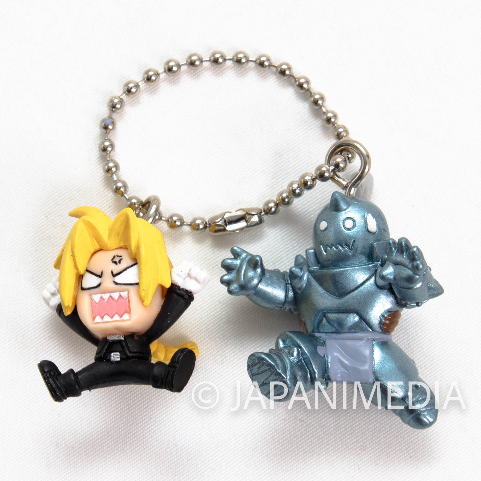 Fullmetal Alchemist Edward & Alphonse Hagaren Swing Figure Ball Keychain JAPAN