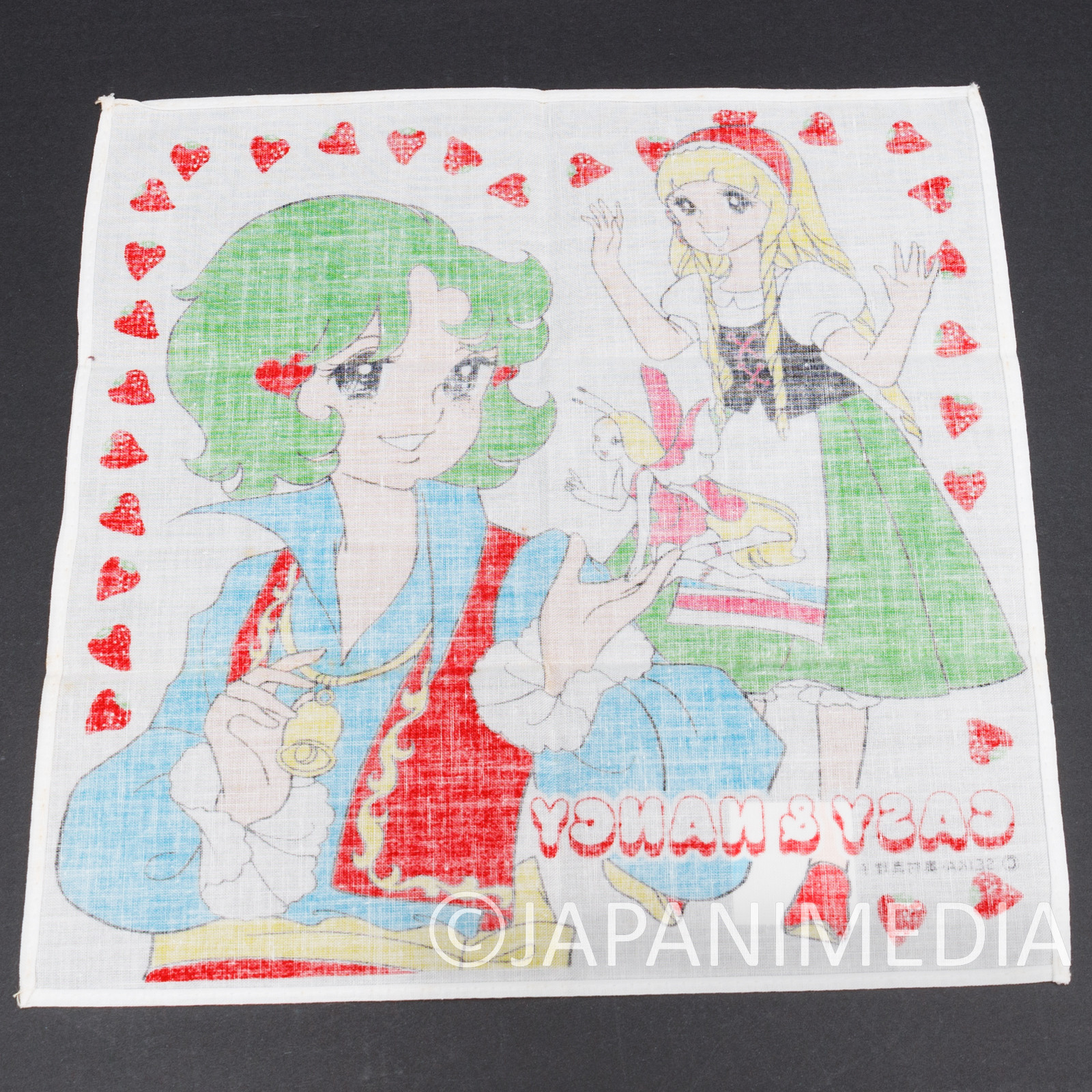 Retro RARE! Casy & Nancy Handkerchief JAPAN MANGA