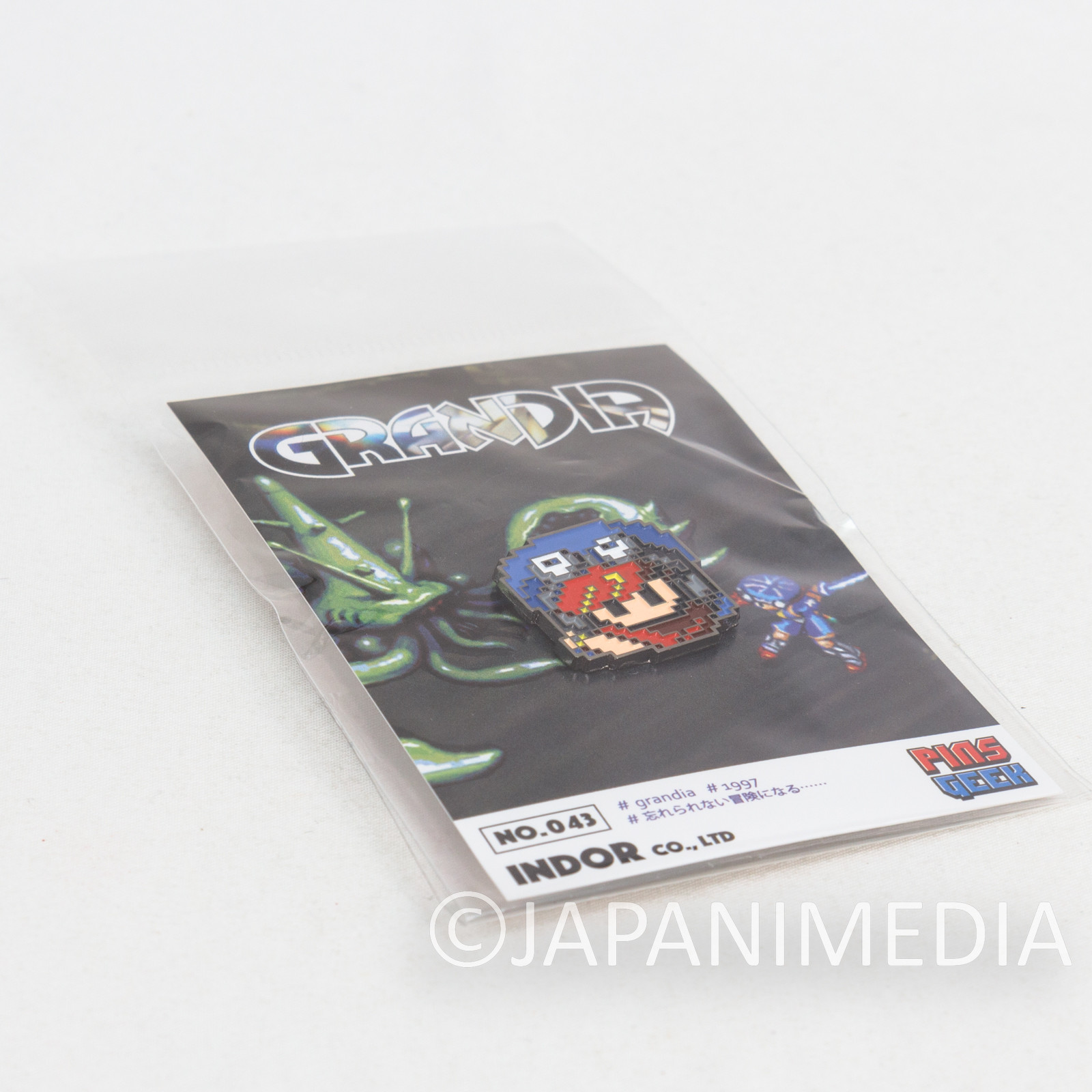 GRANDIA Justin Metal Pins JAPAN GAME SEGA SETURN