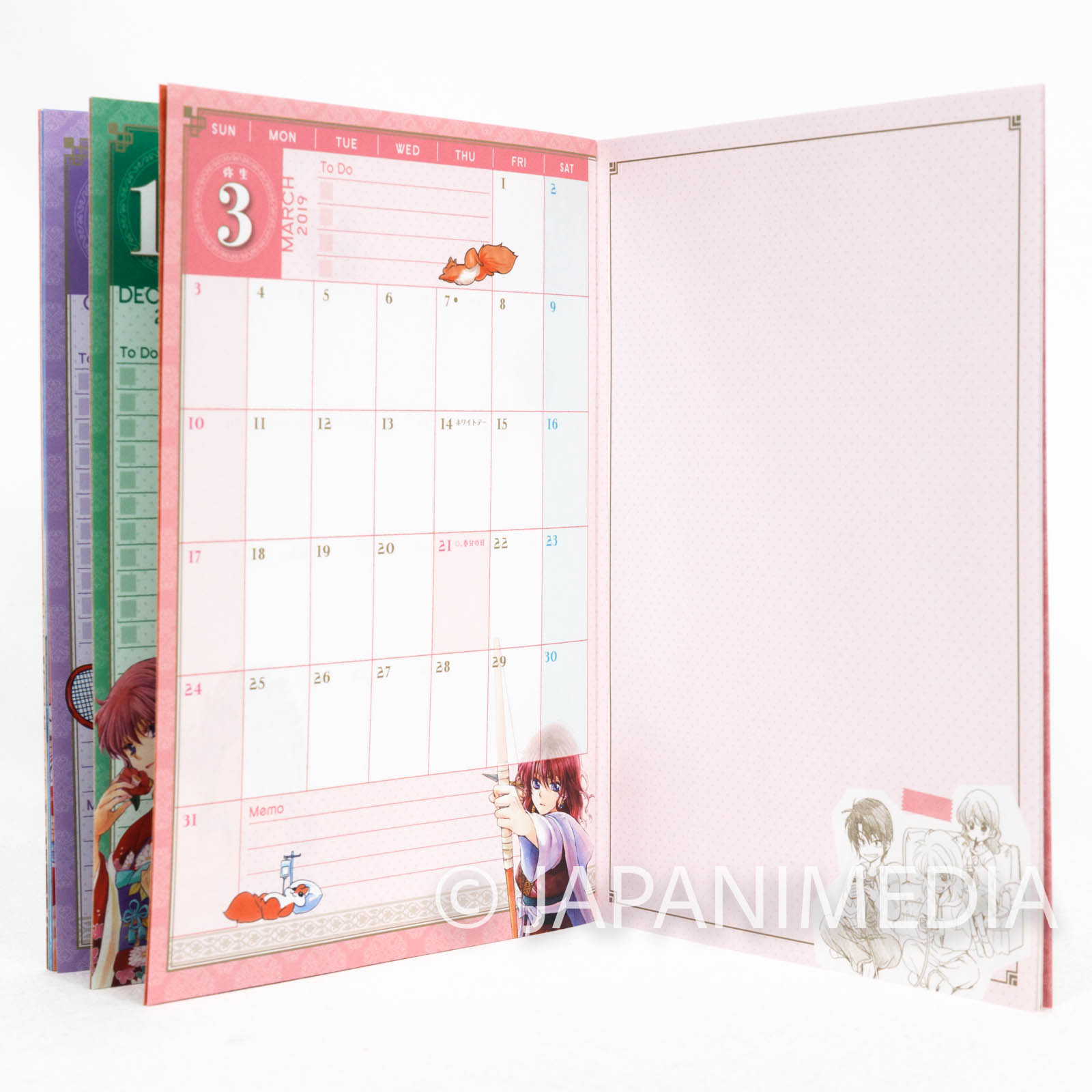 Yona of the Dawn Planner Schedule Book 2018 & Sticker Sheet Set JAPAN MANGA