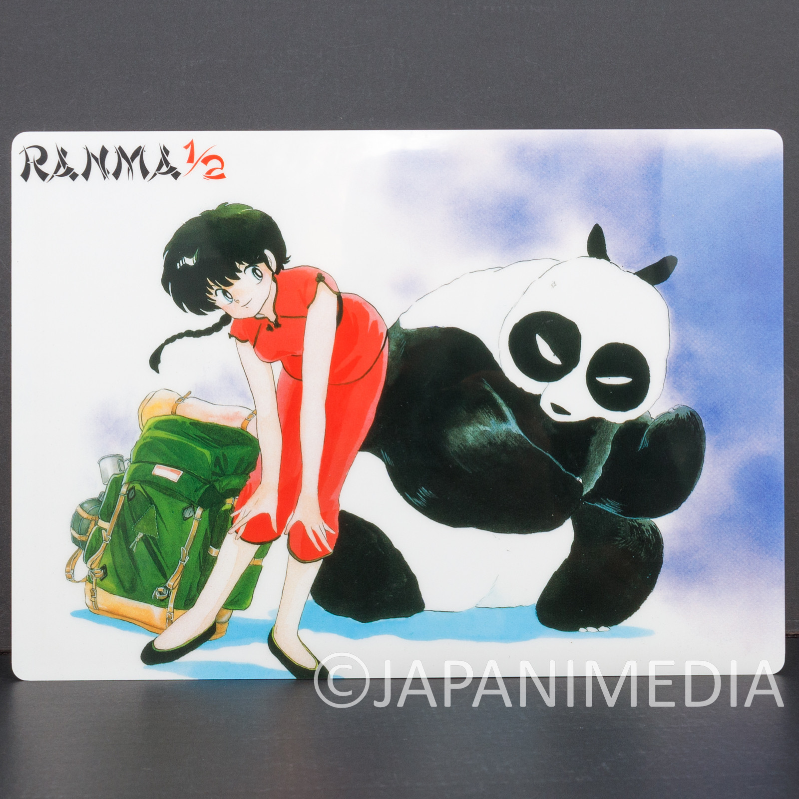 RARE Ranma 1/2 Ranma & Genma Plastic Pencil Board Shitajiki 