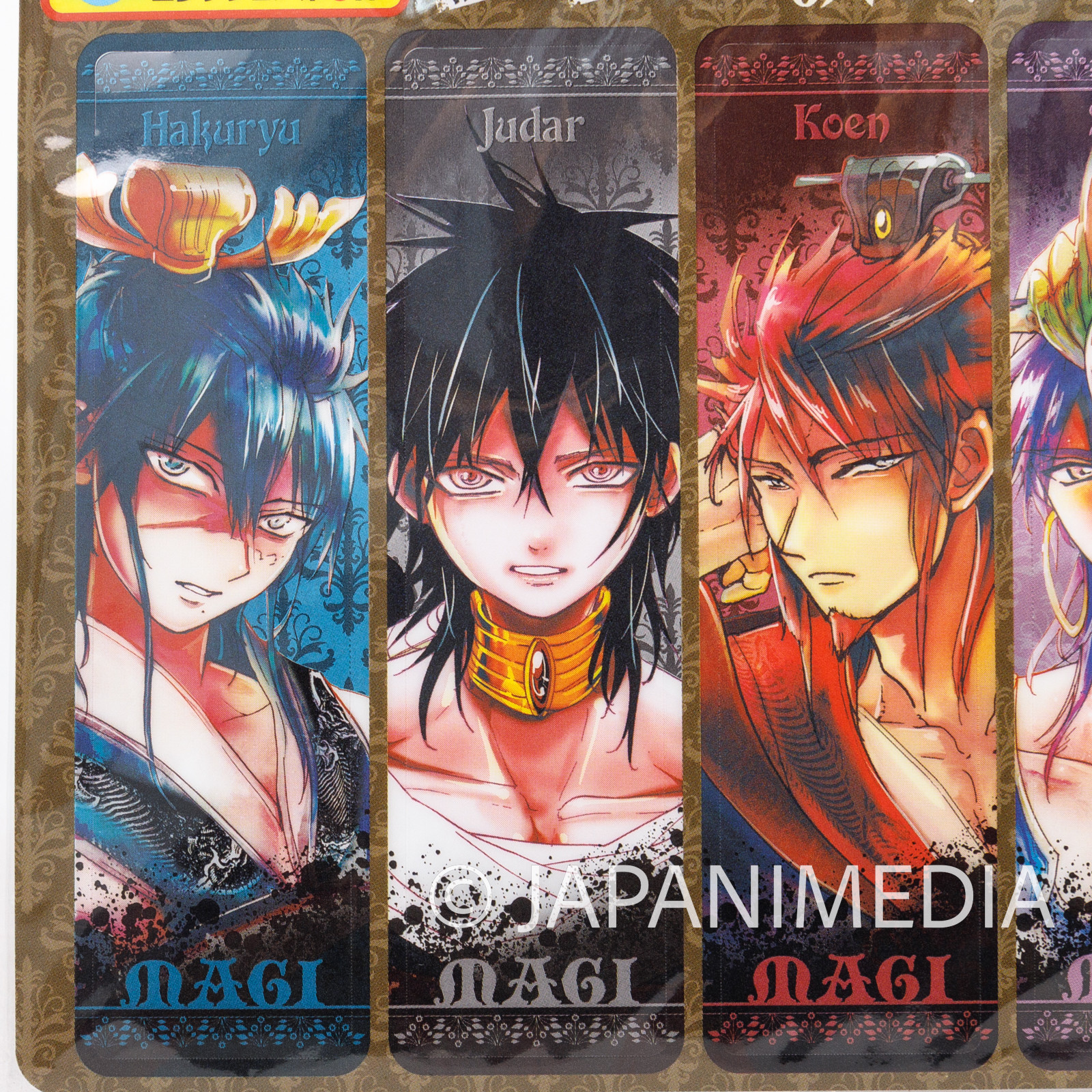 Magi The Labyrinth of Magic Clear Bookmark 6pc Set