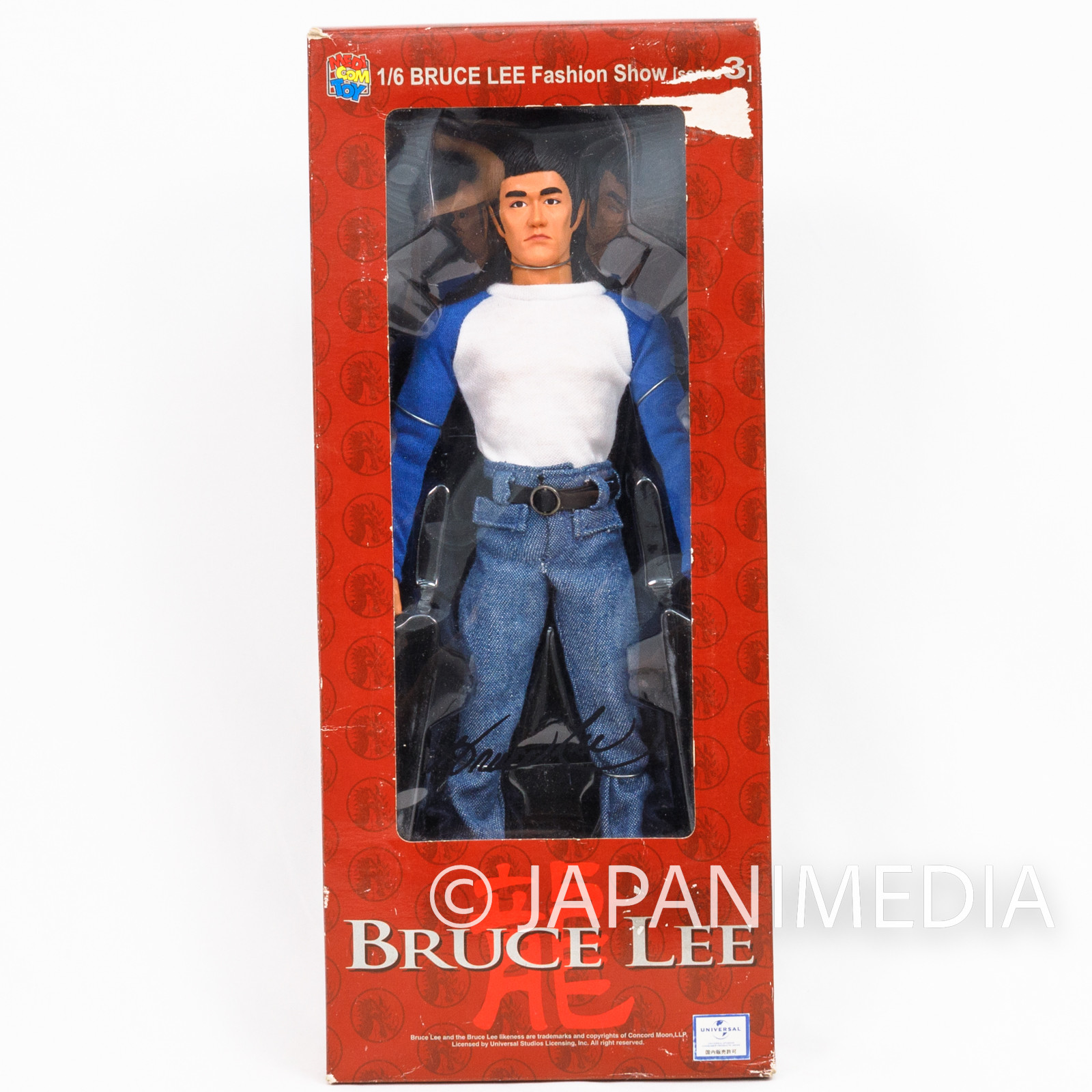 BRUCE LEE 1/6 Fashion Show Figure Blue Jeans Medicom Toy JAPAN KUNG FU MOVIE