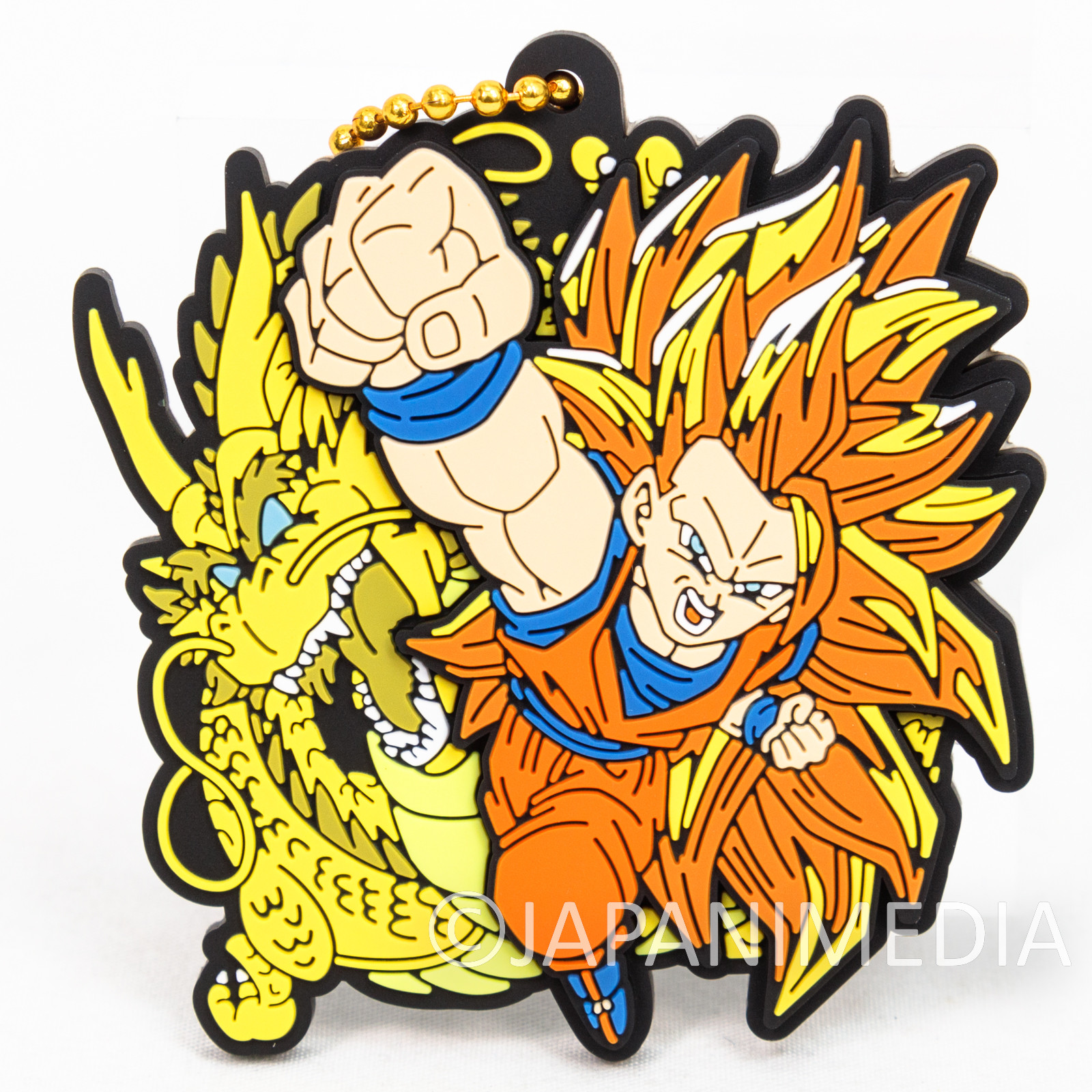 Dragon Ball Illustration Rubber Mascot Ballchain #9 Son Gokou SS3 BANDAI