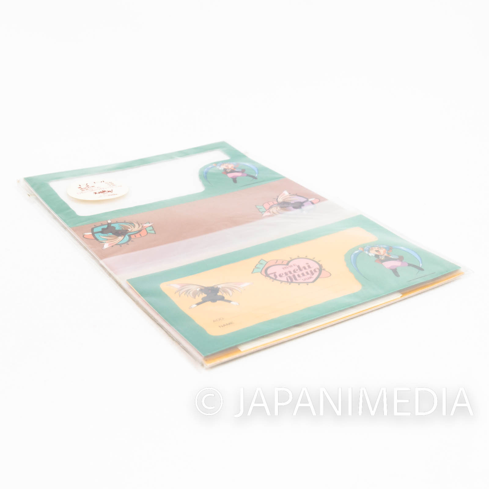 Tenchi Muyo Ryo-oh-ki Letter writing set [Envelope 4pc + Paper 8pc +  Address sticker 4pc] JAPAN