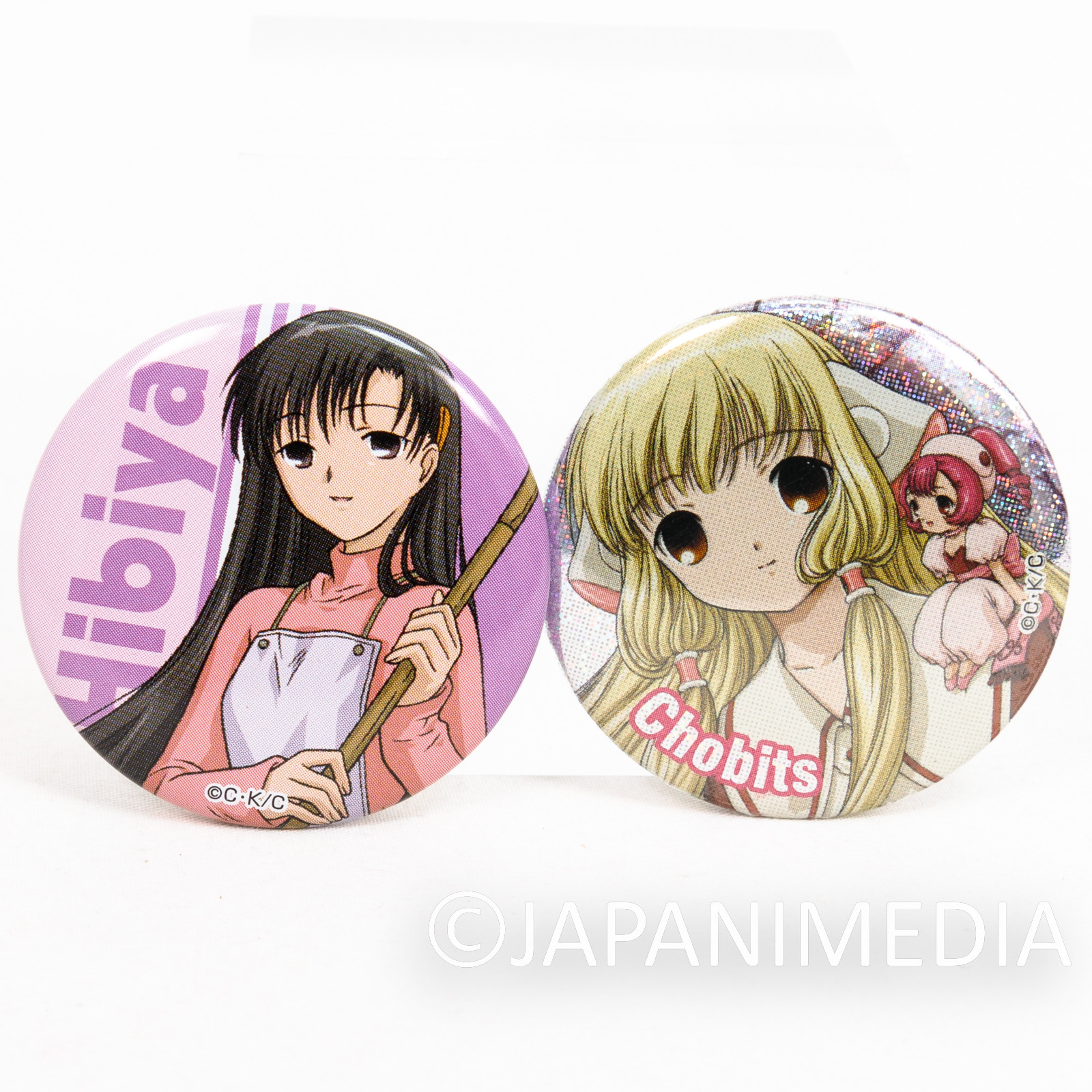 Chobits Button Can Badge Pins Chii & Chitose Hibiya CLAMP JAPAN ANIME