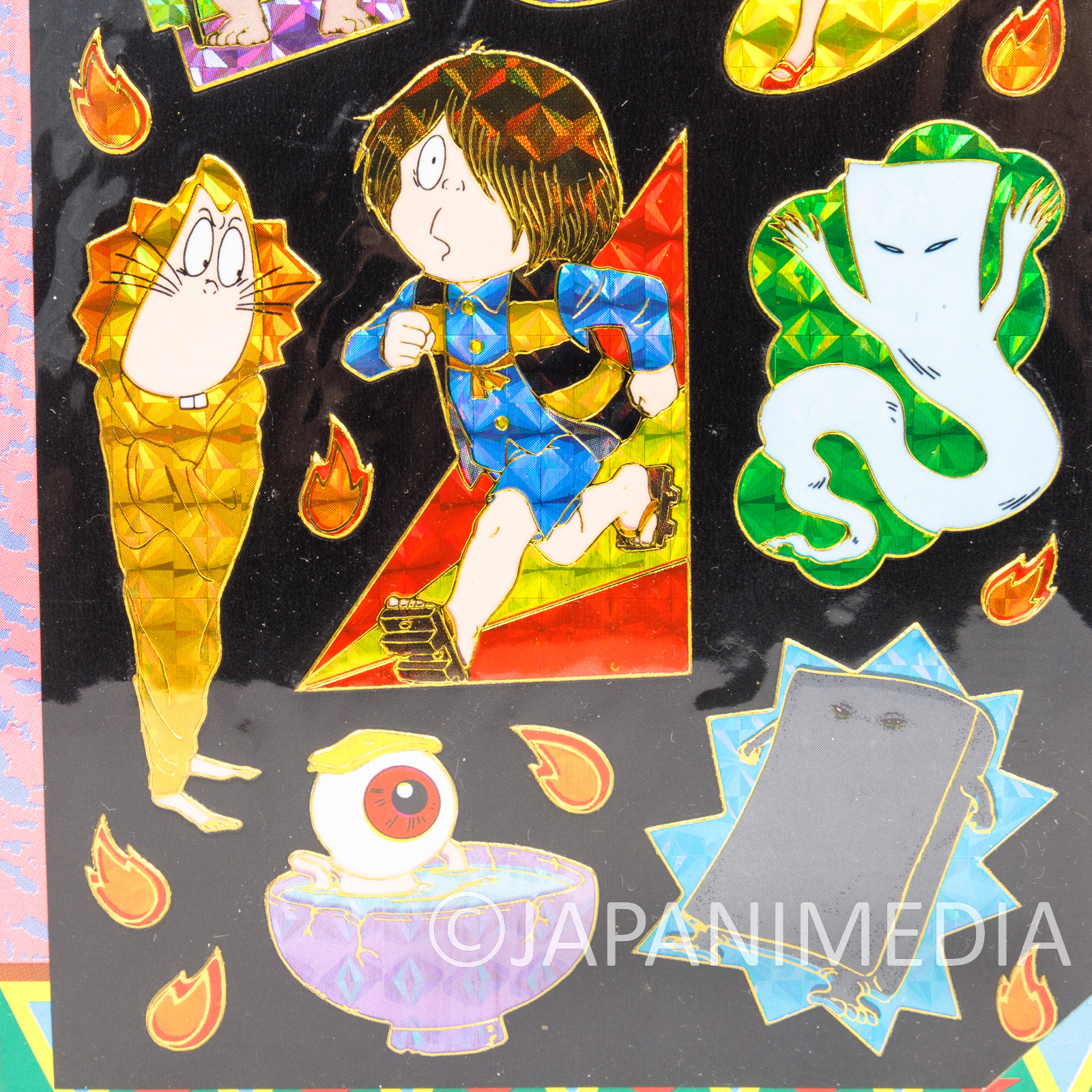Gegege no Kitaro Glitter Sticker Sheet #1 SEIKA NOTE JAPAN ANIME MANGA