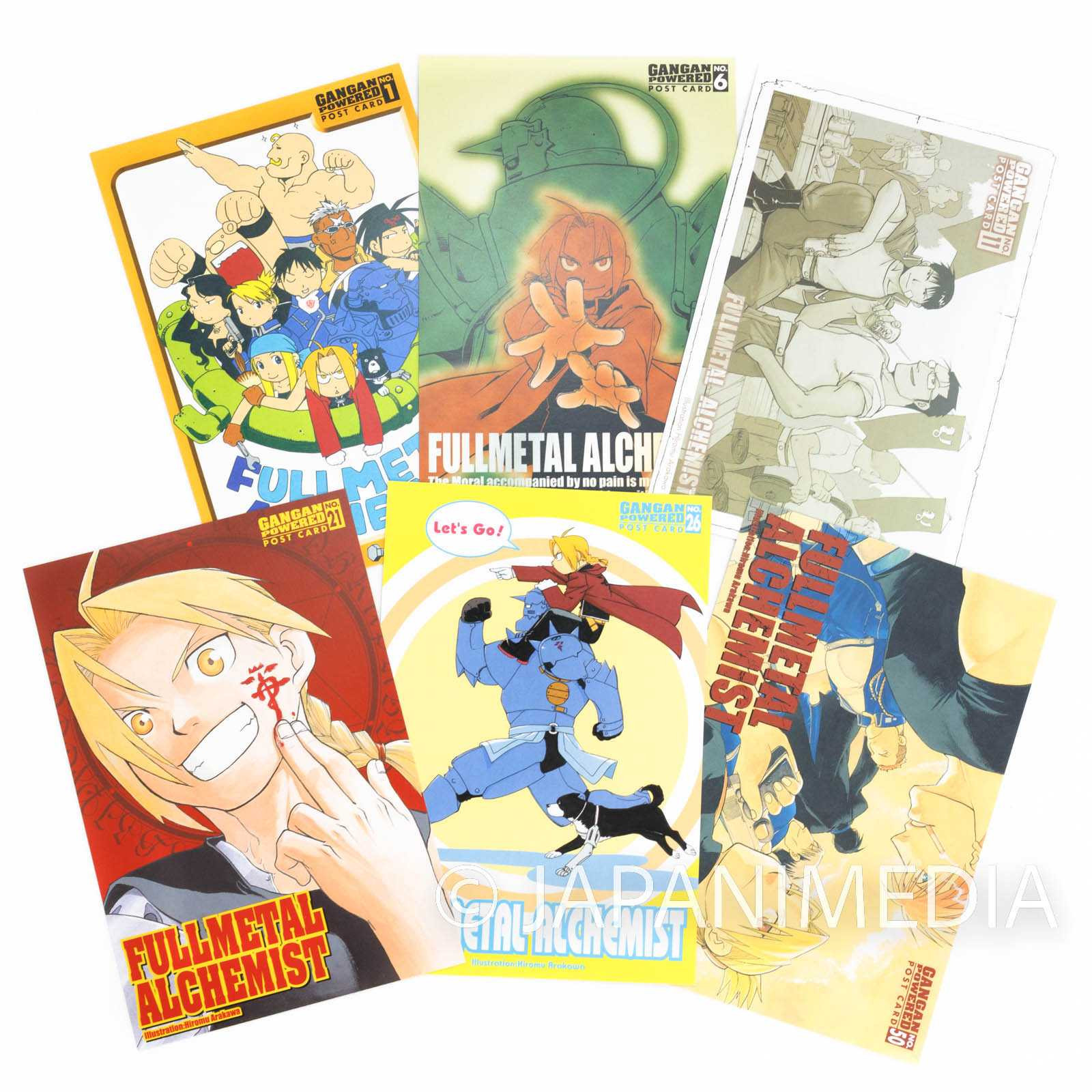 FullMetal Alchemist Postcards (26pc) & Postcards File Holder Set JAPAN Japanimedia Store