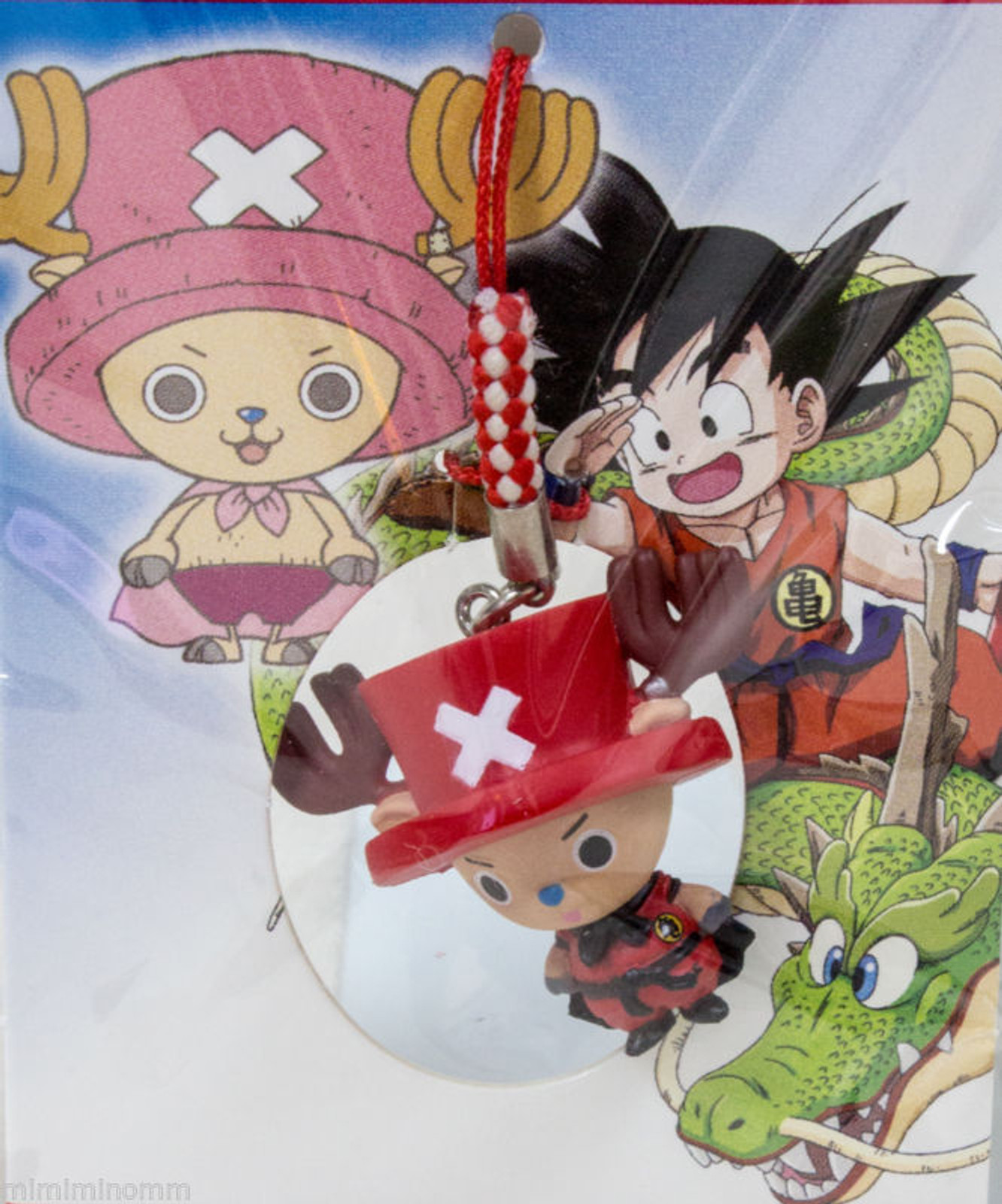 Dragon Ball Z x ONE PIECE Chopper Man x Son Gokou (boy) Figure Strap JAPAN ANIME