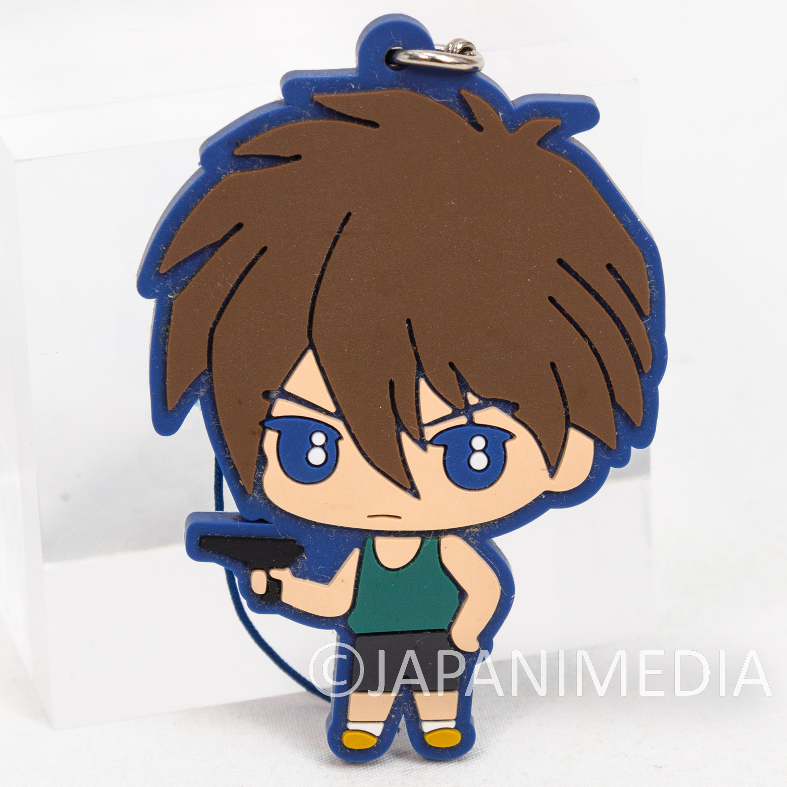 Gundam W Wing Heero Yuy Rubber Mascot Strap BANDAI