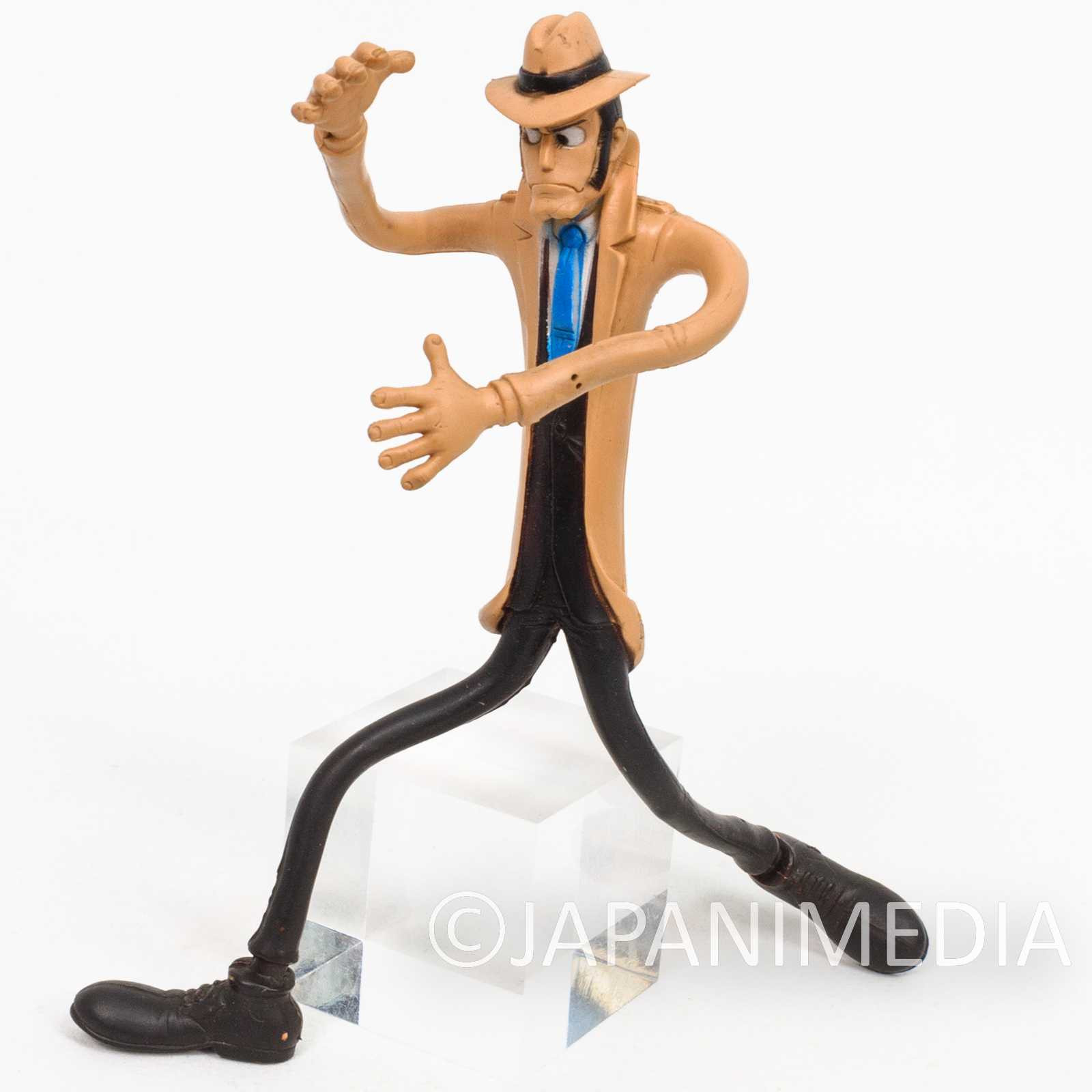 Retro RARE! Lupin the Third ZENIGATA Bendable Rubber Figure 8" Monkey Pose Japanimedia Store