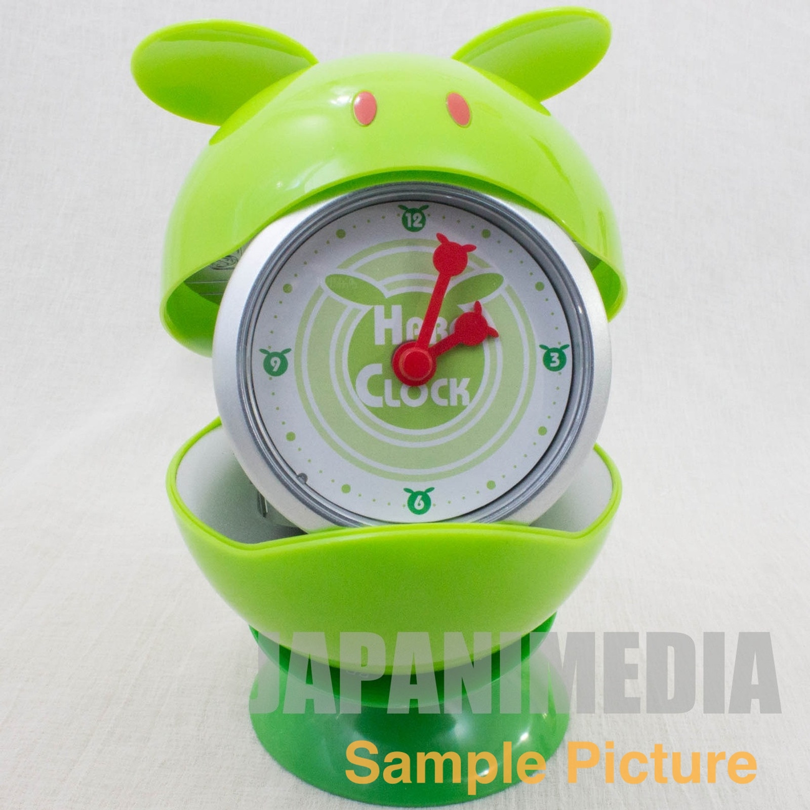 Gundam Mascot Robot Haro Figure Desktop Clock (Green Ver.) JAPAN