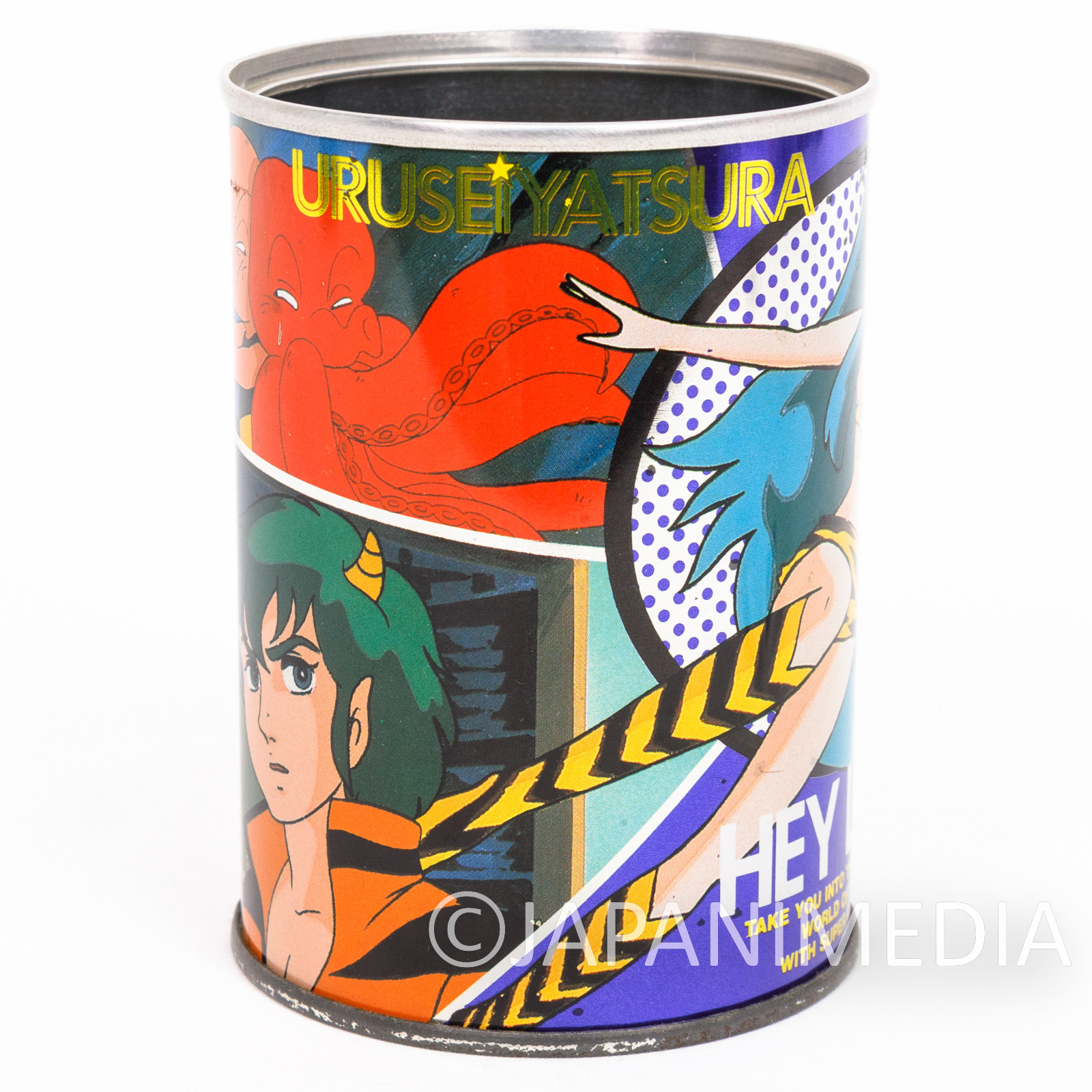 Retro RARE! Urusei Yatsura LUM Pen Stand Can Case