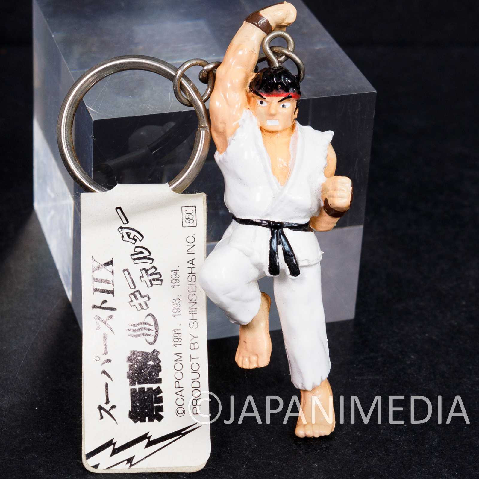 Retro RARE! Street Fighter 2 Mini Figure Ryu Shoryuken Figure Keychain Capcom Japanimedia Store FRONT