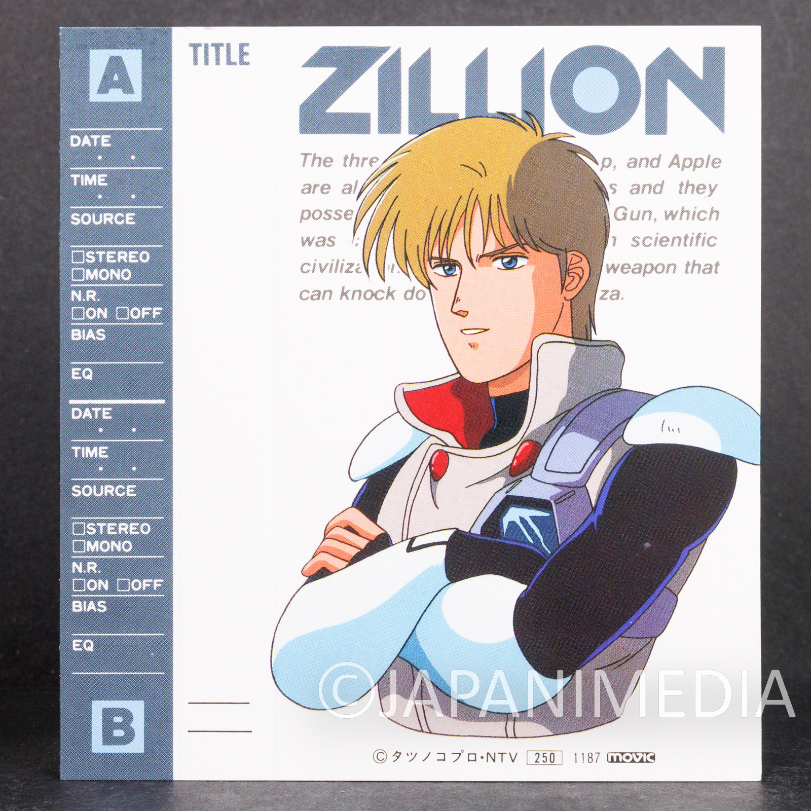 Red Photon Zillion Cassette Index Card 8 Sheet JAPAN