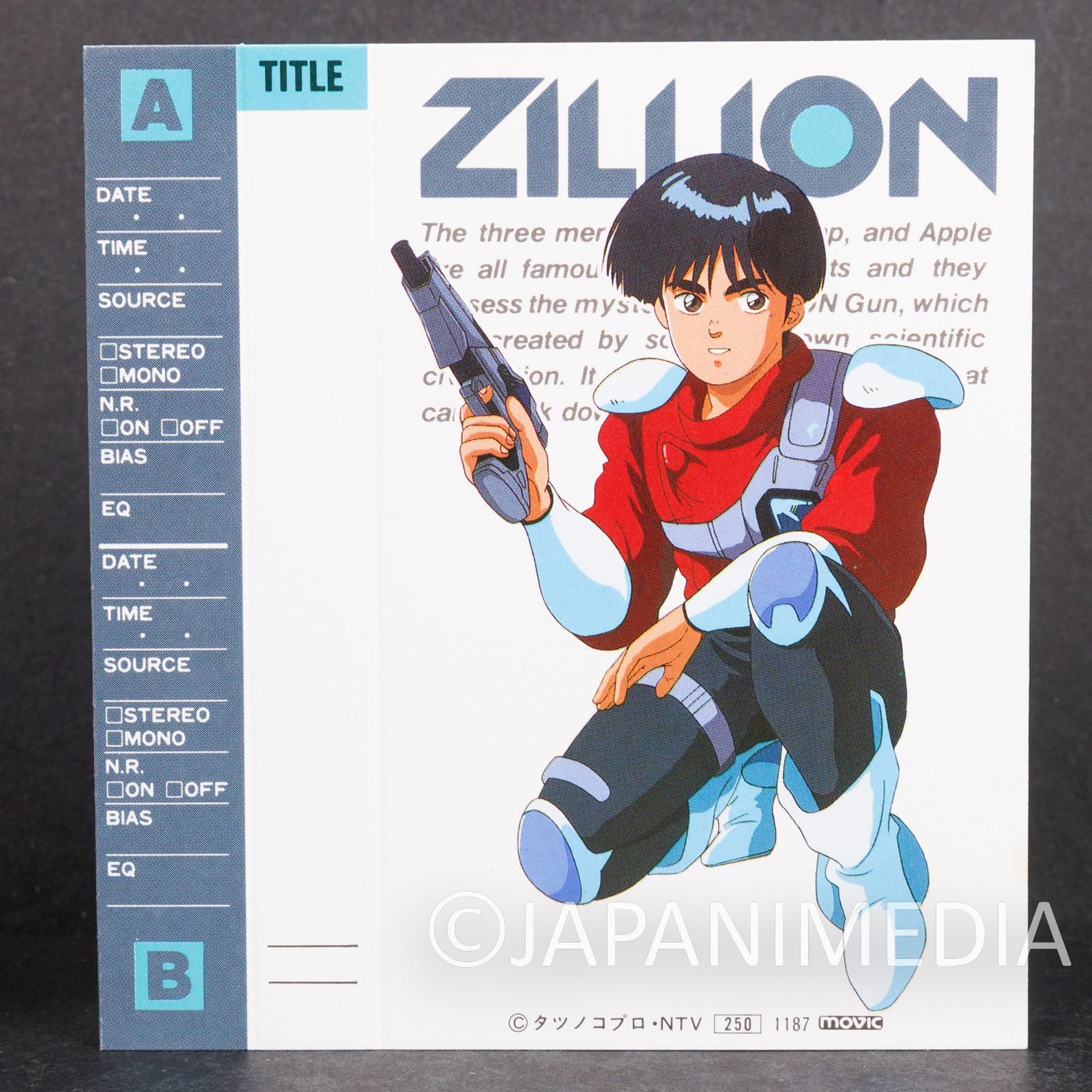 Red Photon Zillion Cassette Index Card 8 Sheet JAPAN