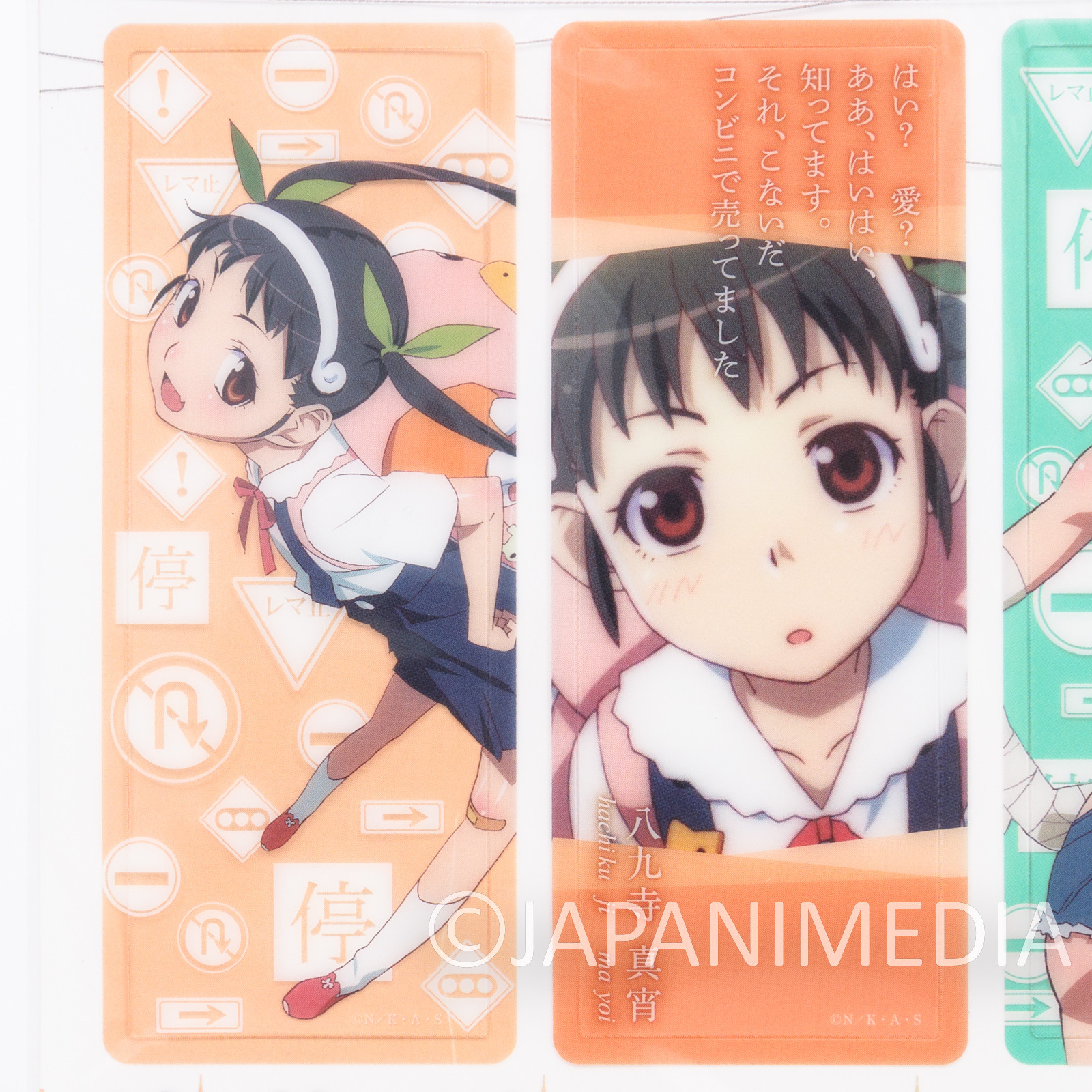 Bakemonogatari Mayoi Hachikuji Suruga Kanbara Clear Bookmark 4pc Sheet / Nisemonogatari