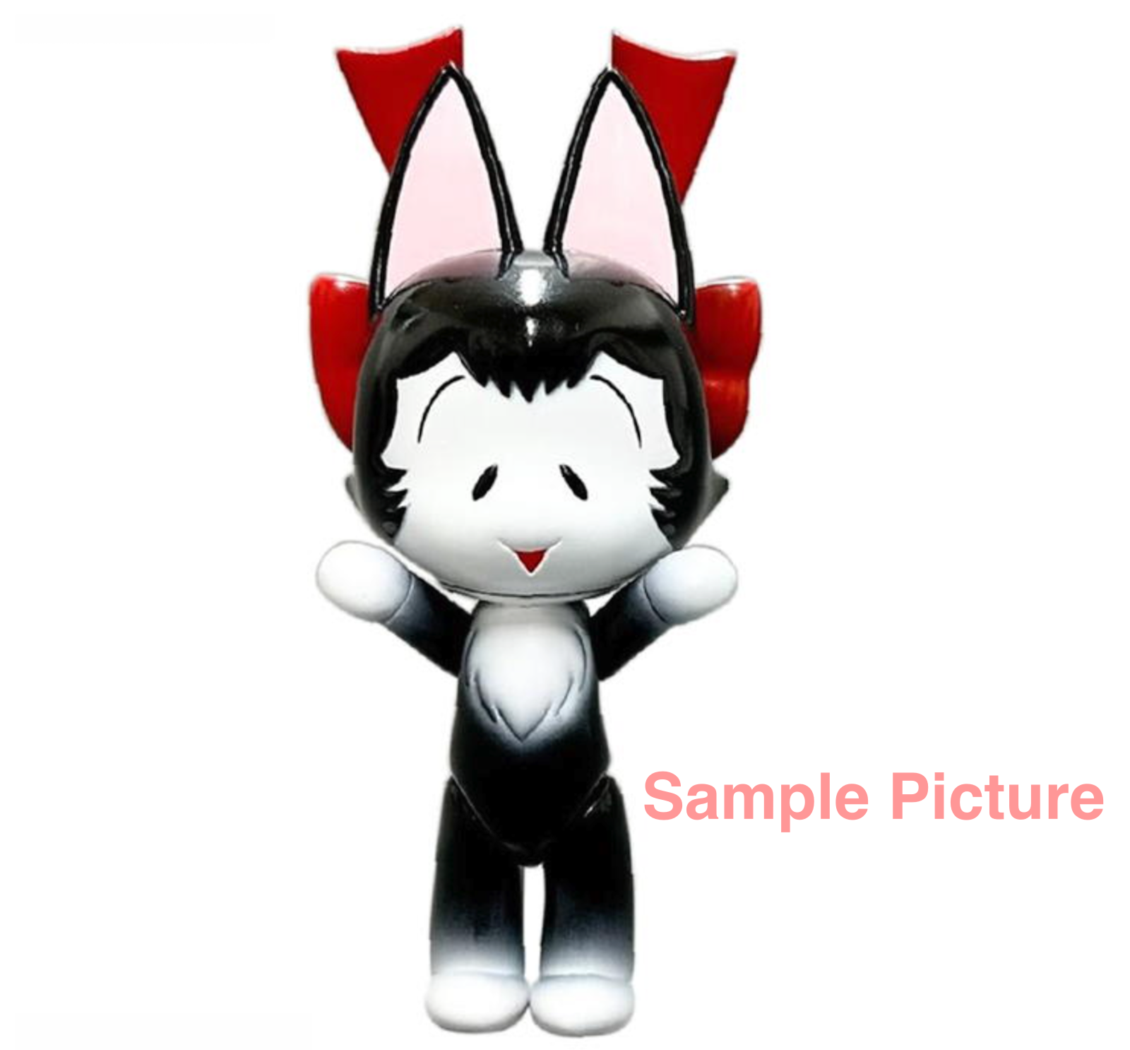 Unico Chao Katy Black Cat Mascot Soft Vinyl Figure Tezuka Osamu Diner