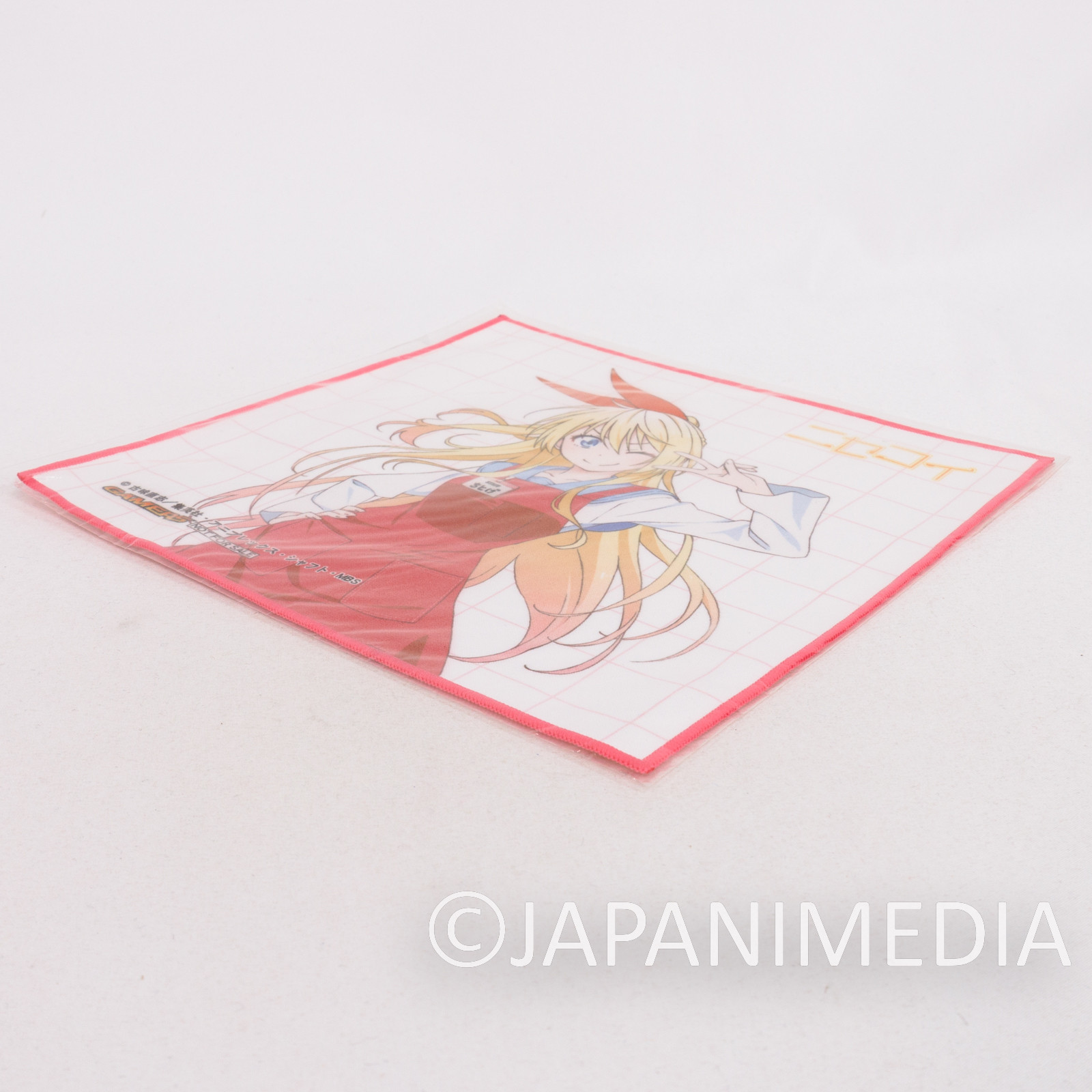 RARE! Nisekoi Chitoge Kirisaki Microfiber Handkerchief  8 x 8 inch