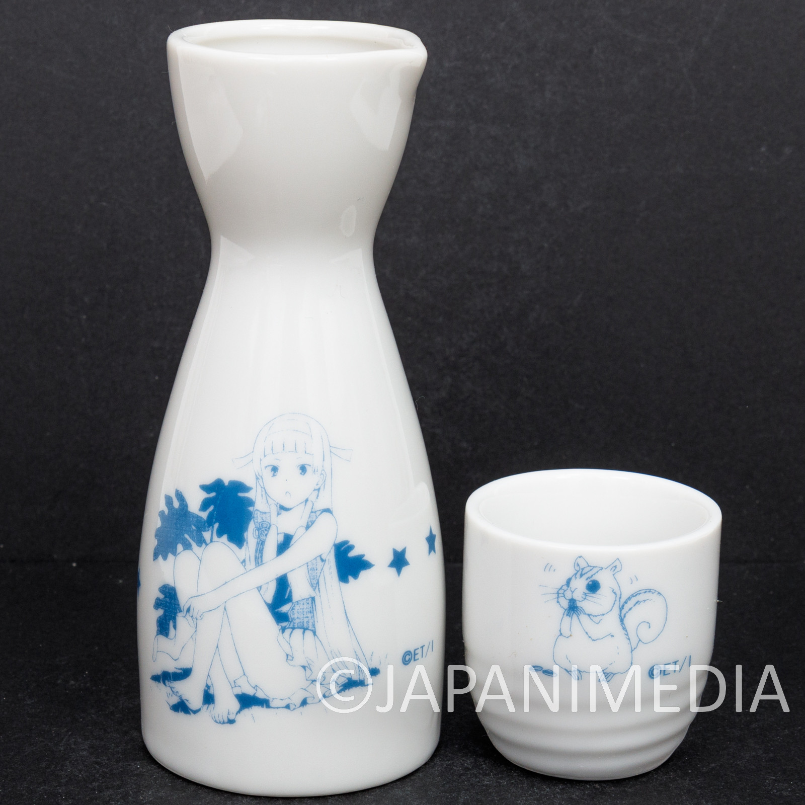 RARE! Kannagi Nagi Tokkuri & Ochoko Sake Pitcher and Cups JAPAN ANIME