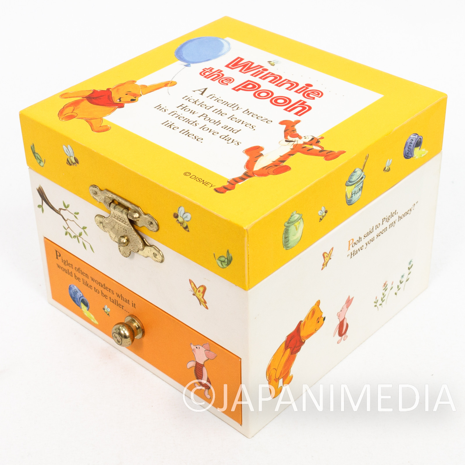 RARE! Disney Winnie The Pooh Music Box Accessories Case 