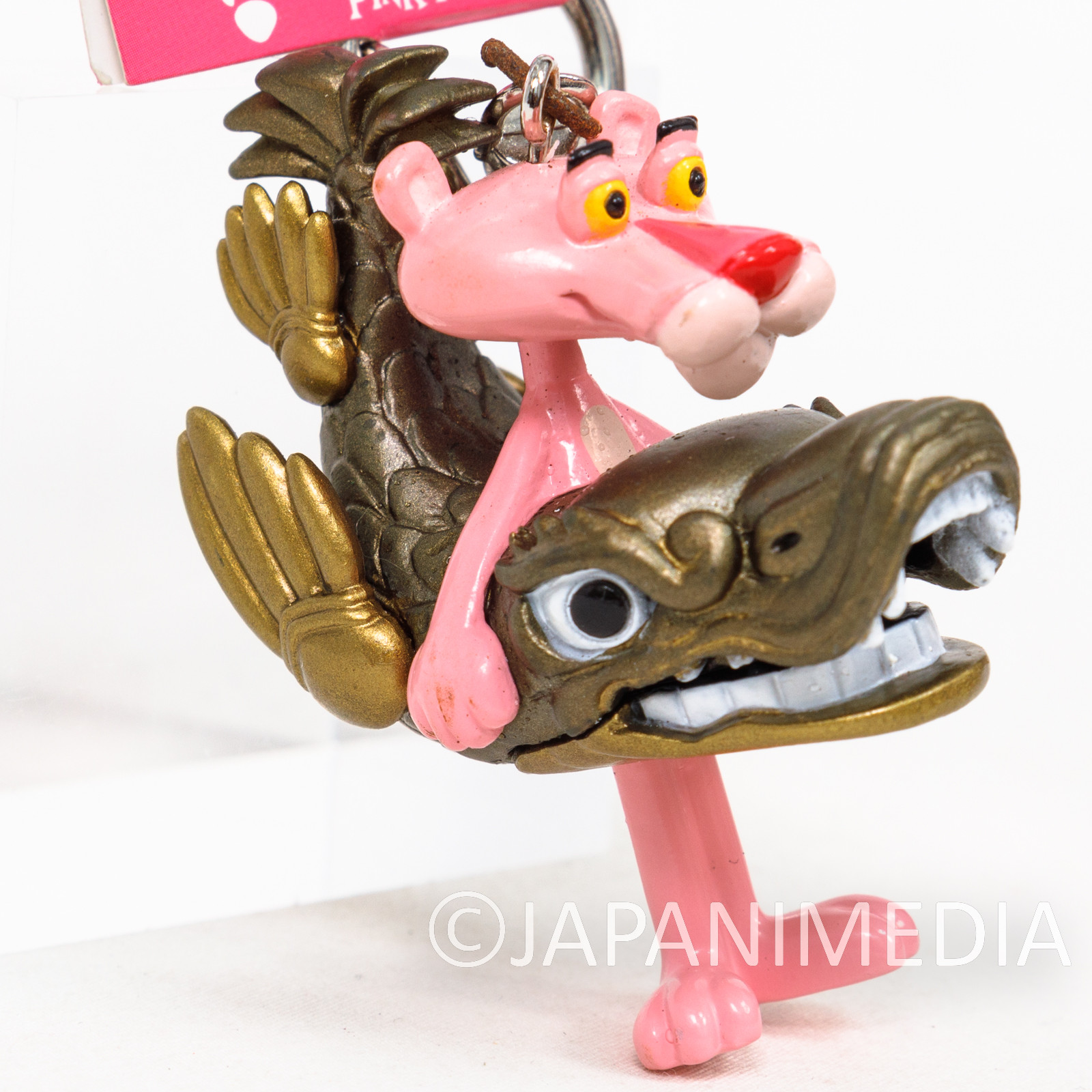 Pink Panther w/Shachihoko Figure Keychain JAPAN NAGOYA