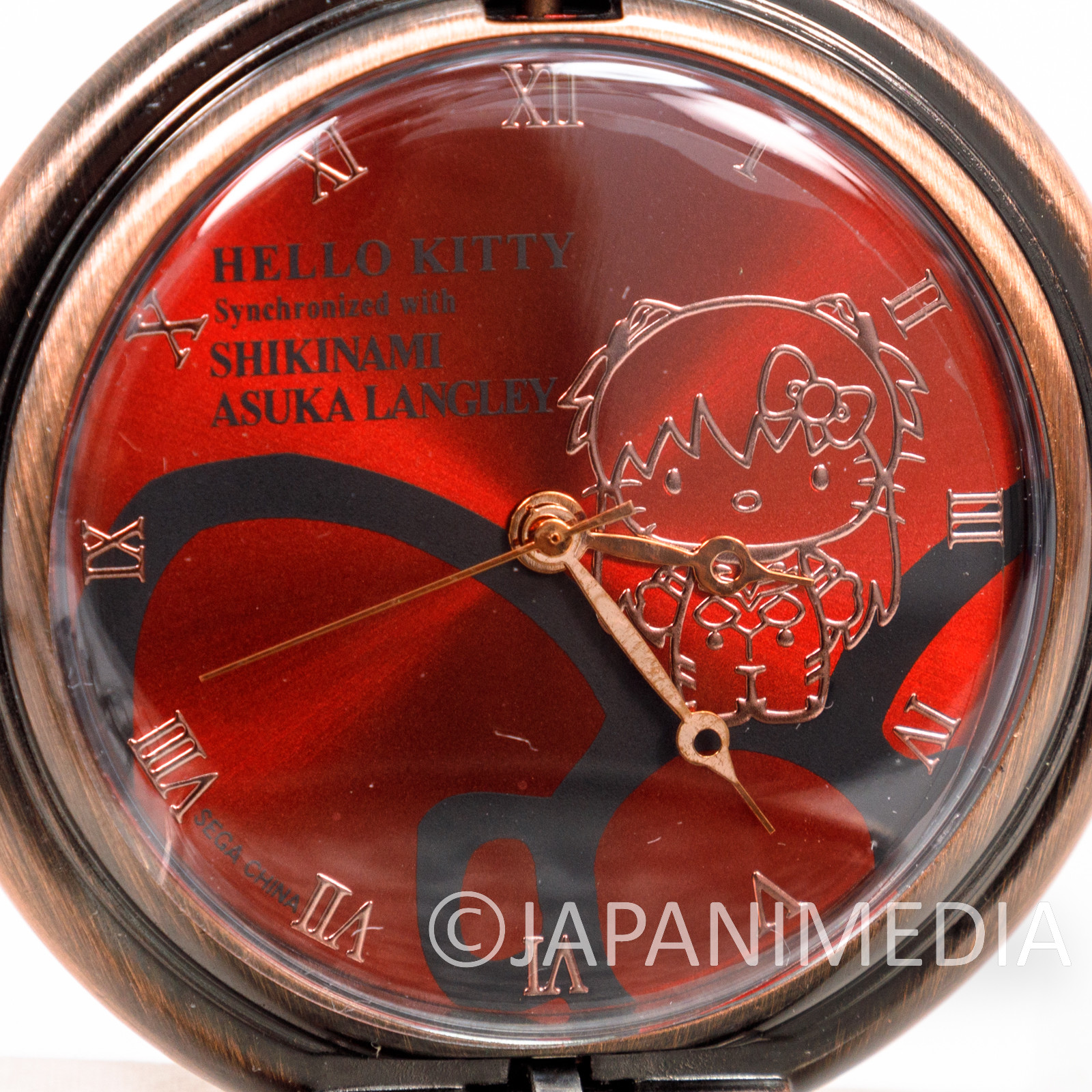 Evangelion x Hello Kitty Asuka Langley Pocket Watch SEGA 