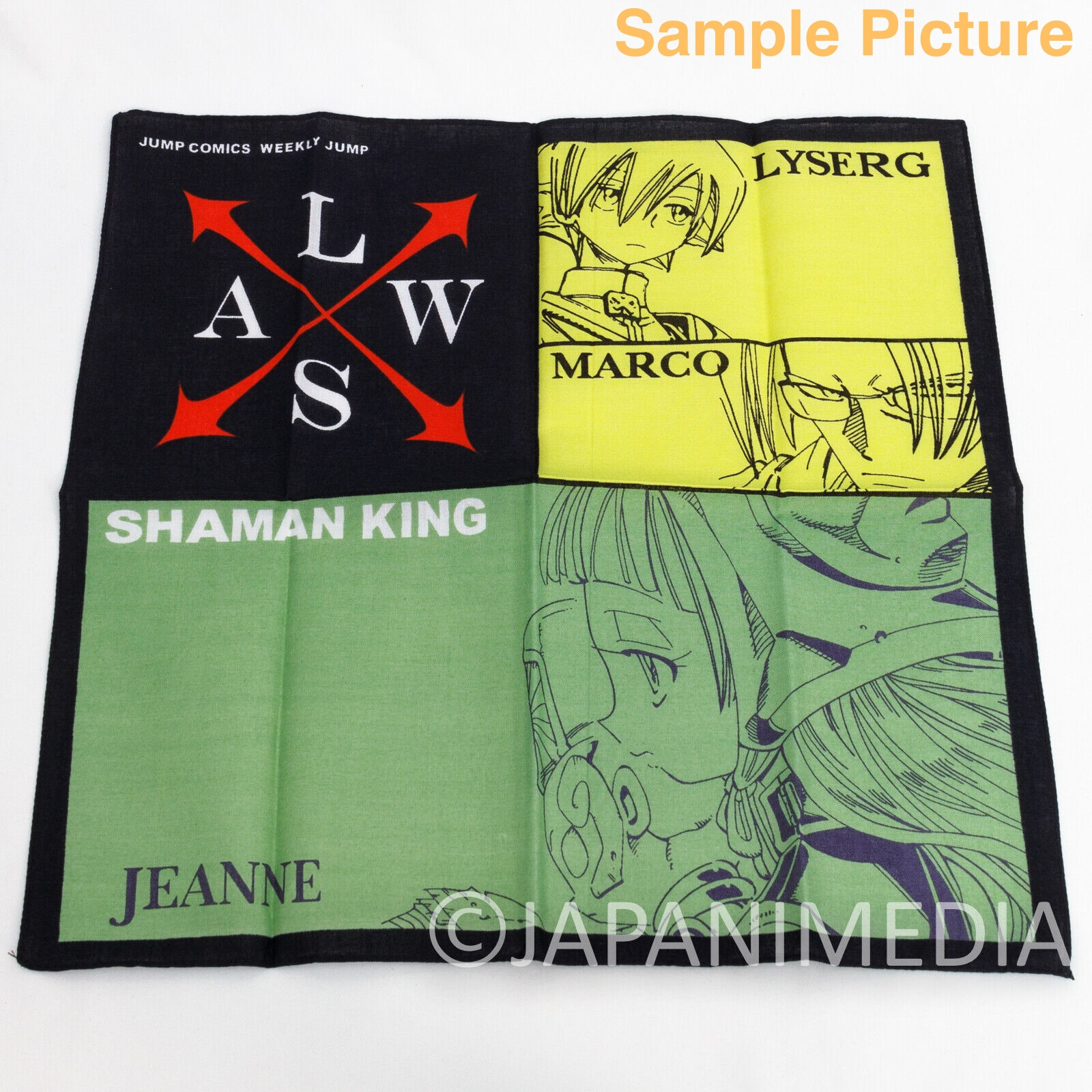 Shaman King Handkerchief 4pc Set Shonen Jump JAPAN