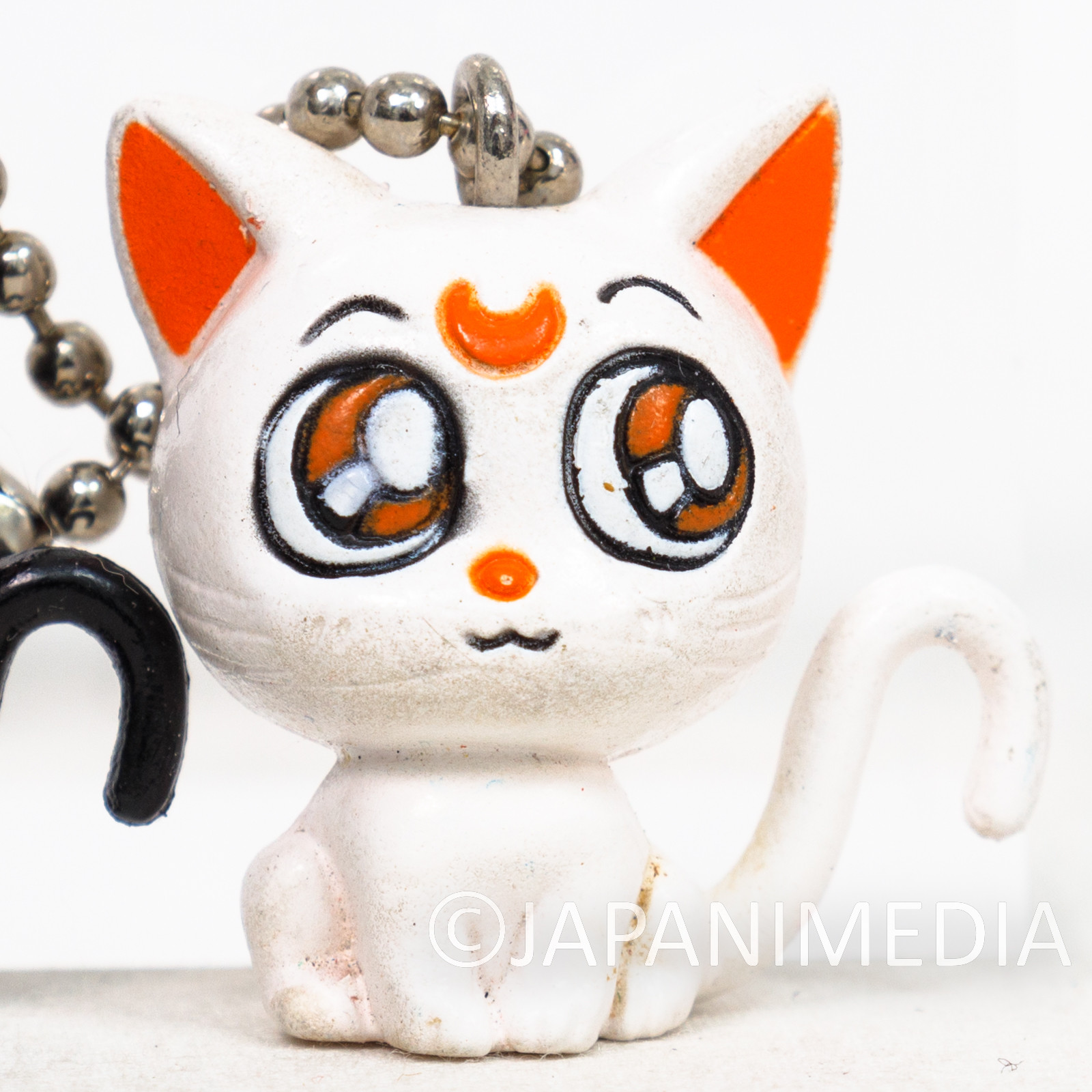 Retro RARE Sailor Moon Cat Artemis & Luna Figure Ballchain JAPAN ANIME