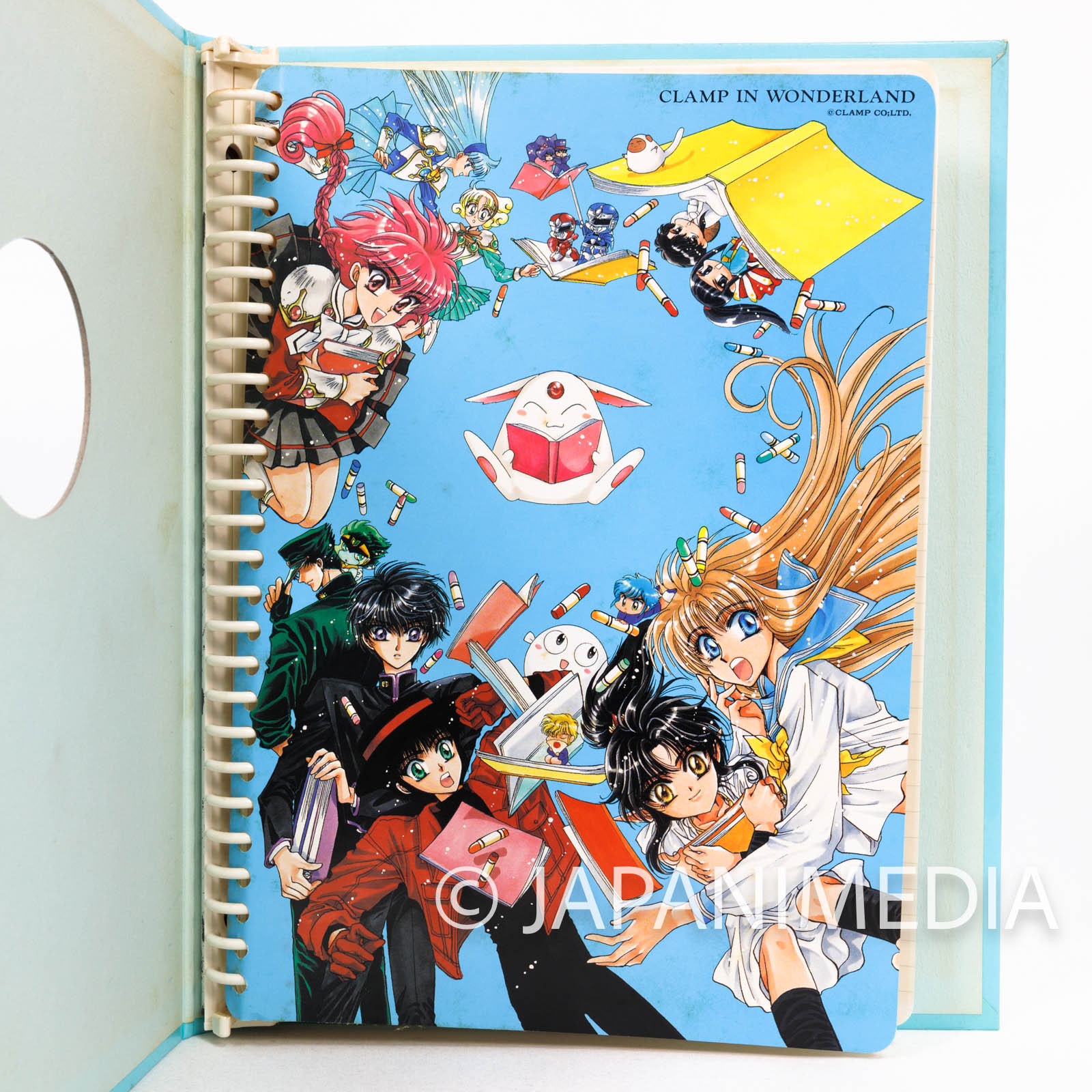 RARE!! CLAMP IN WONDERLAND Ring Binder (Blue ver.) 1994