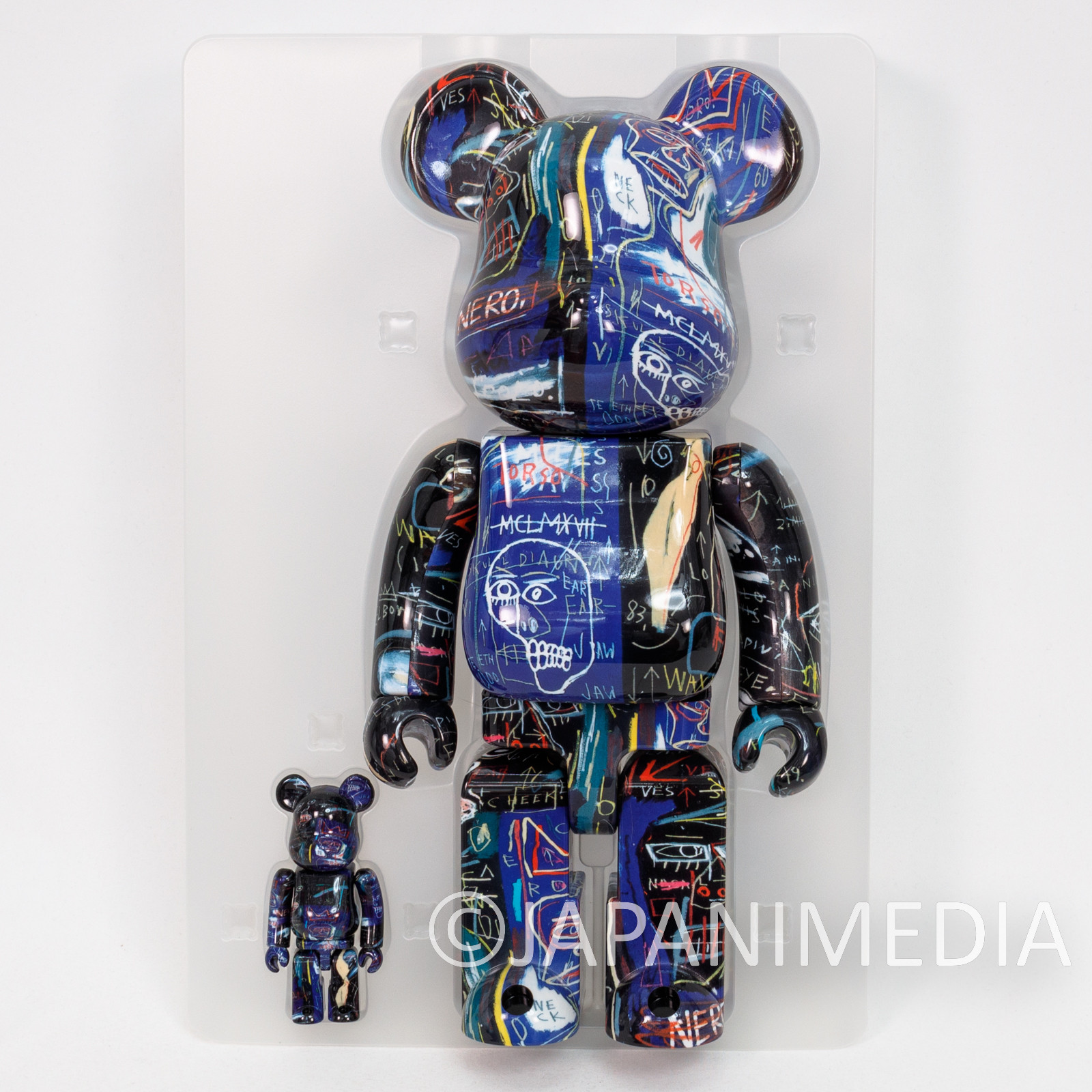 RARE JEAN-MICHEL BASQUIAT #7 100％ & 400％ Be@rbrick Bearbrick Figure Medicom  Toy