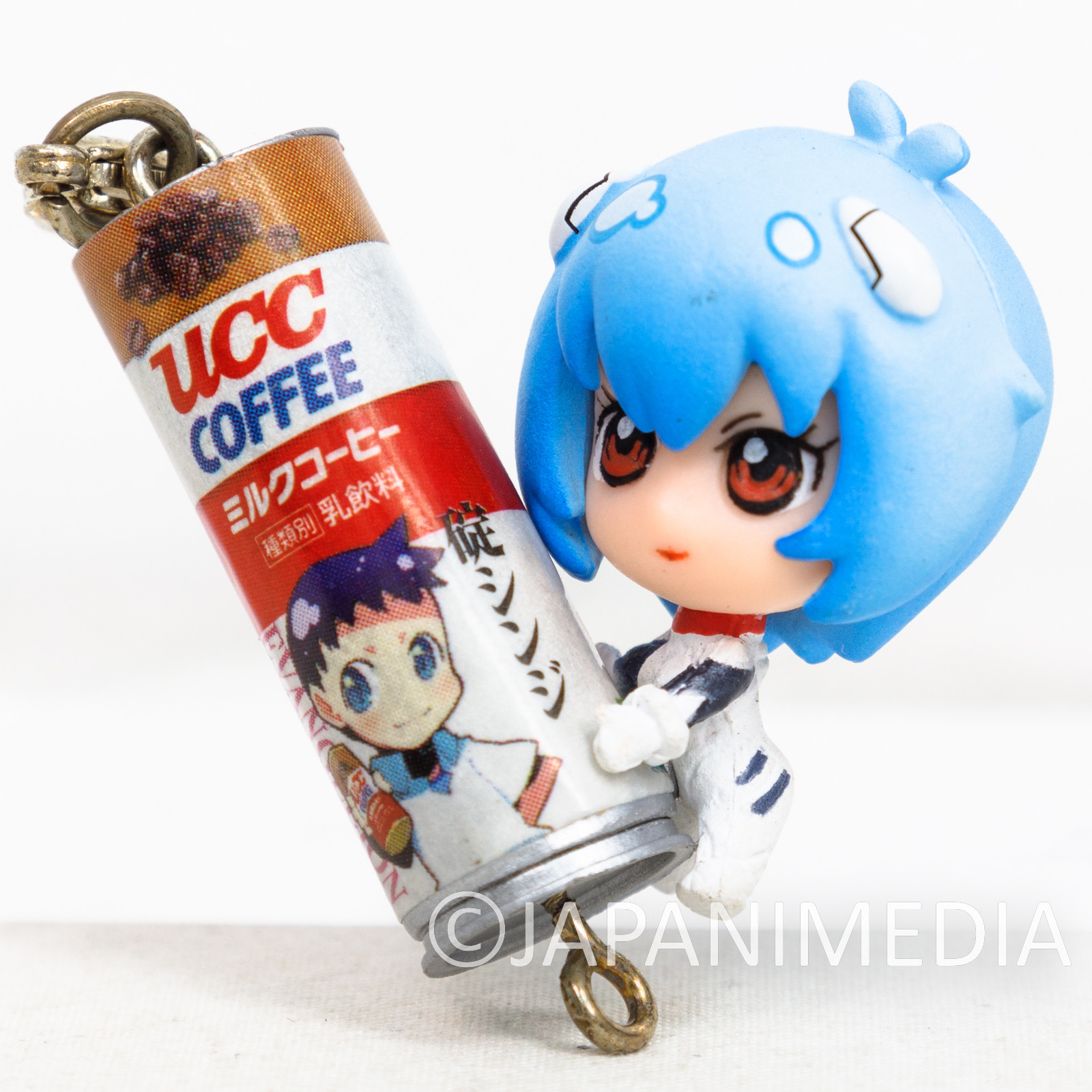 RARE Evangelion Petit Eva Rei Ayanami w/UCC Coffee Can Figure Charm