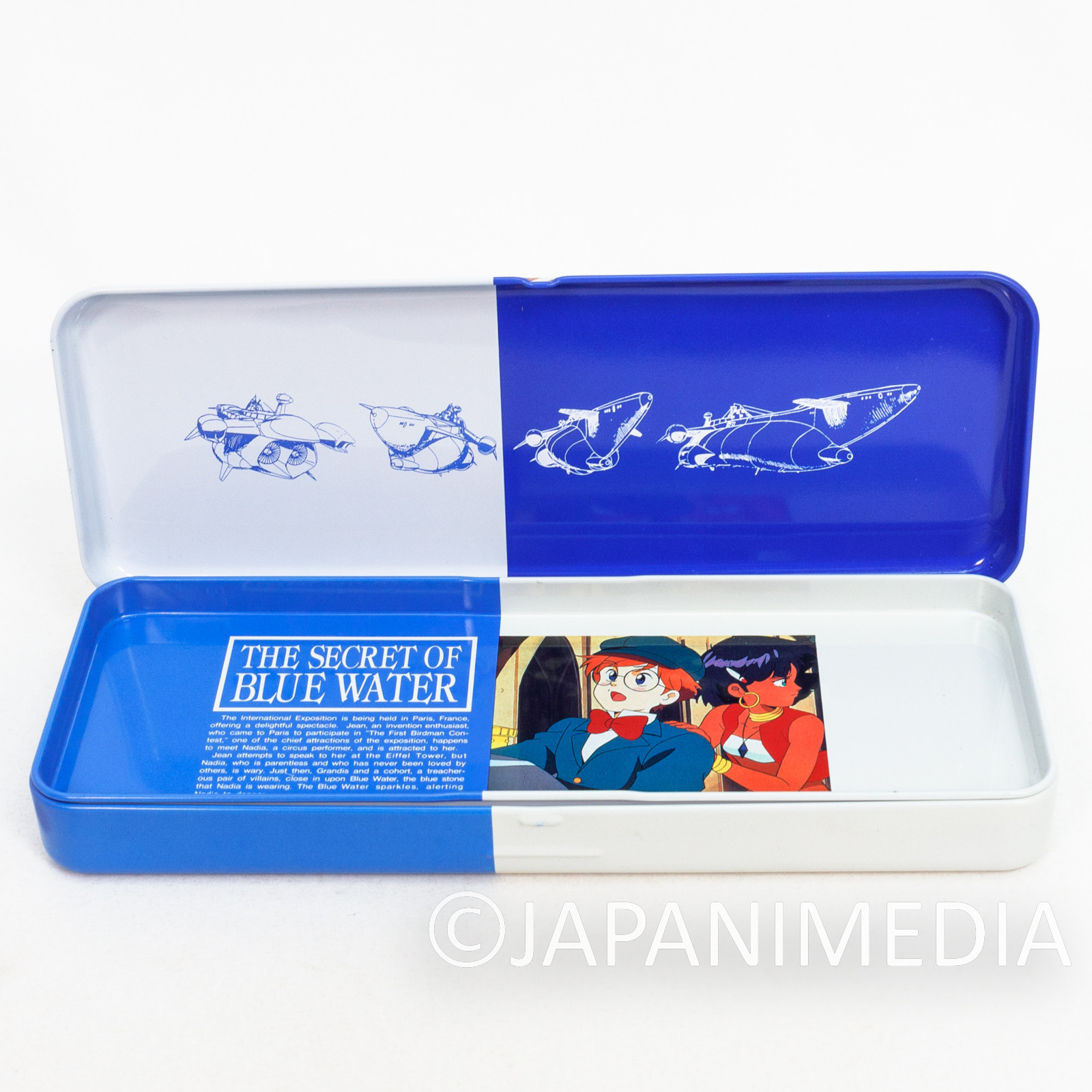 Retro RARE Nadia The Secret of Blue Water Can Pen Case Japan ANIME 2