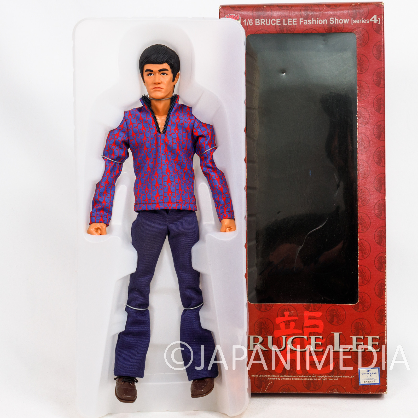 BRUCE LEE 1/6 Fashion Show Figure Pattern Shirt 24 Medicom Toy JAPAN KUNG  FU MOVIE