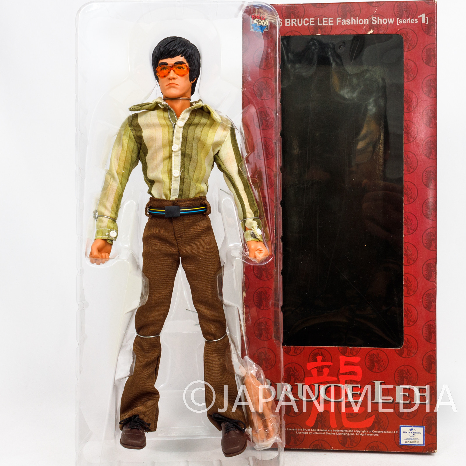 BRUCE LEE 1/6 Fashion Show Figure Striped shirt Medicom Toy JAPAN KUNG FU