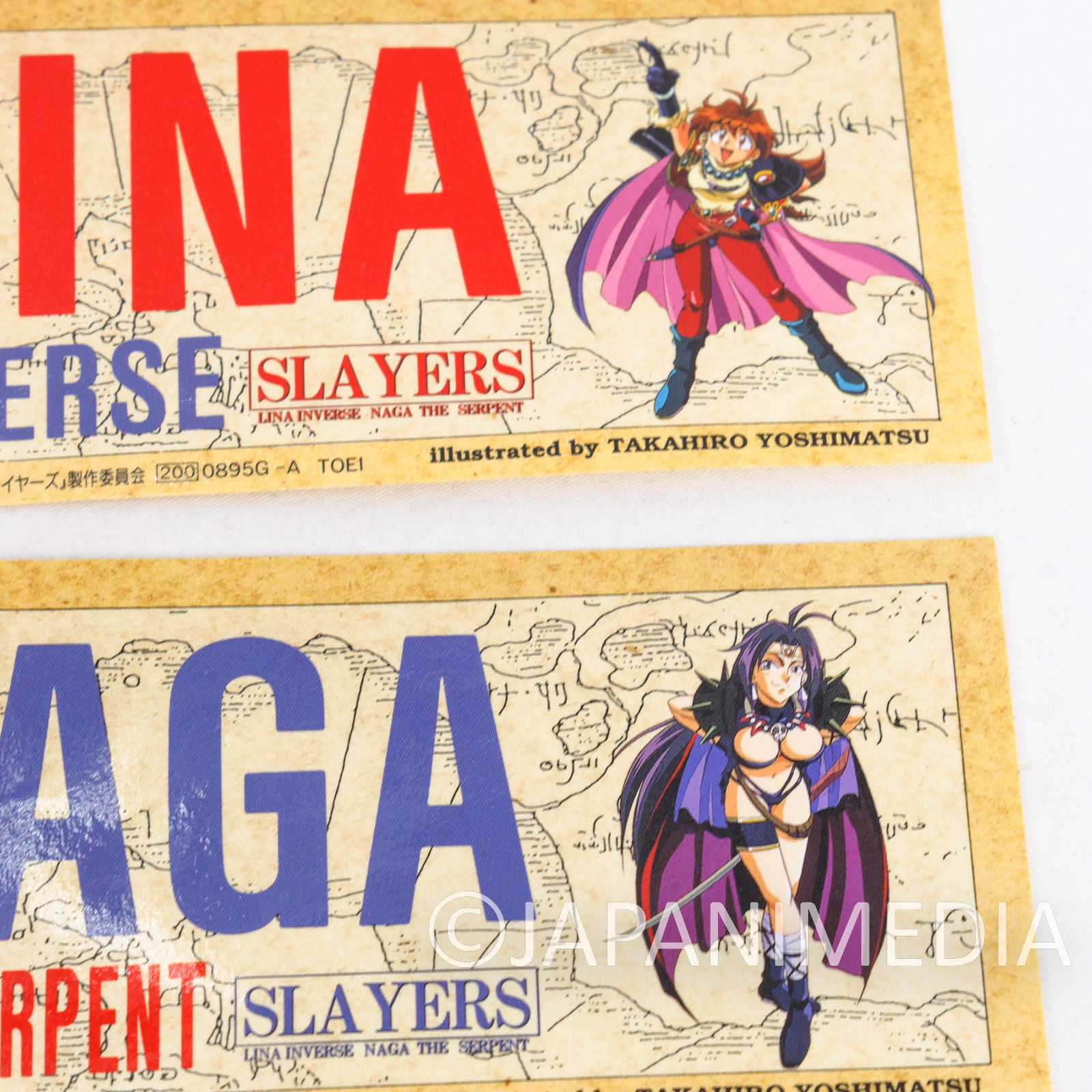 Retro Slayers Great Sticker 2pc Set / Lina Inverse Naga The Serpent