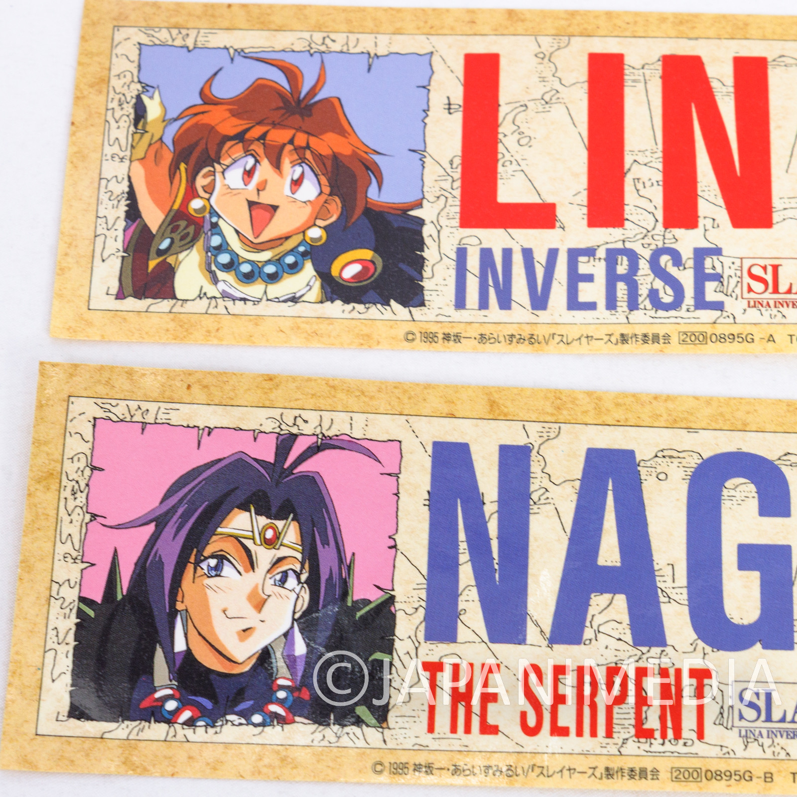 Retro Slayers Great Sticker 2pc Set / Lina Inverse Naga The Serpent