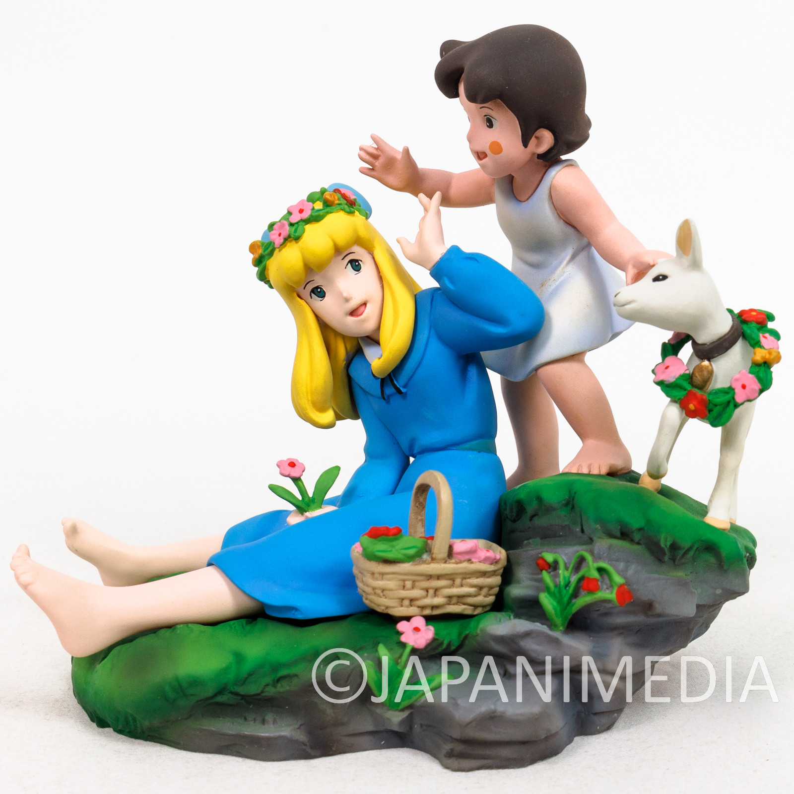 RARE!! Heidi Girl of the Alps Heidi & Clara Polystone Diorama Figure Kaiyodo