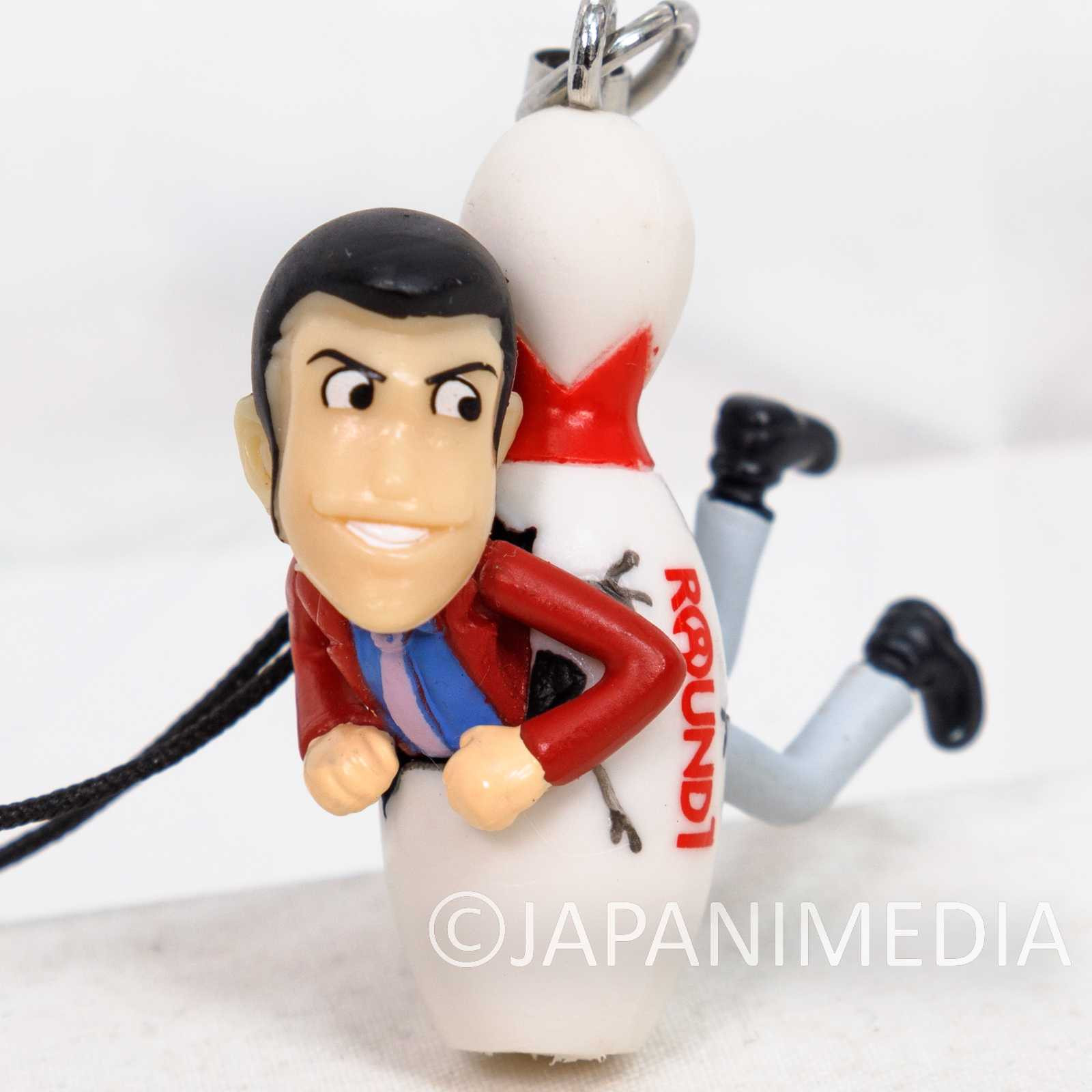 Lupin the Third with Bowling Pin Figure Strap #1 JAPAN ROUND 1 Japanimedia Store FRONT Lupin the Third with Bowling Pin Figure Strap #1 JAPAN ROUND 1 Japanimedia Store FRONT