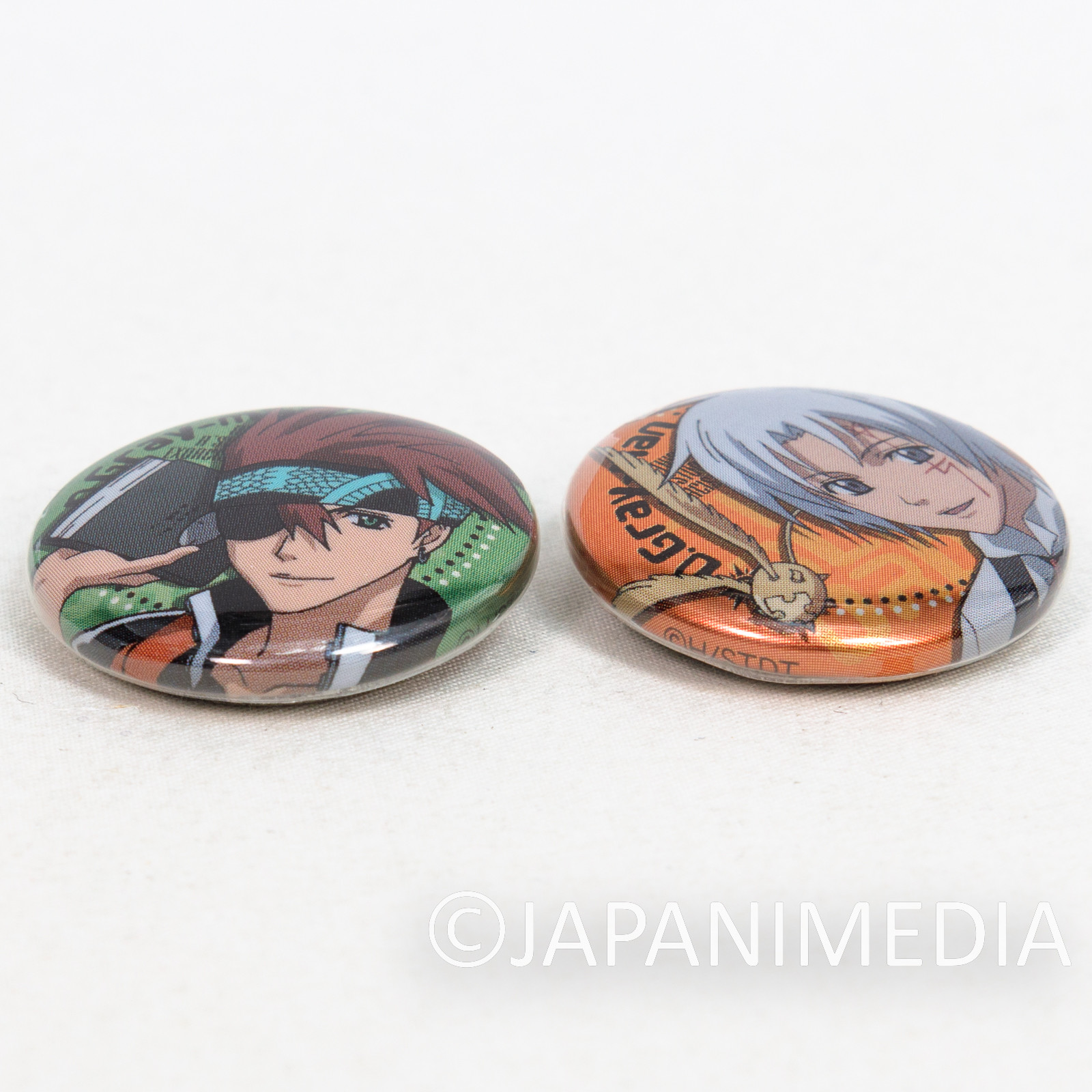 D.Gray-man Allen Walker & Lavi Can Badge Pins Set JAPAN ANIME MANGA 