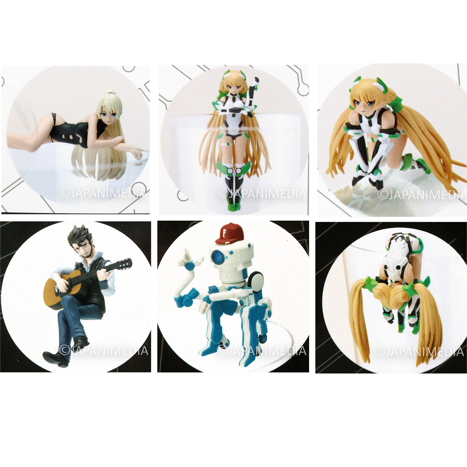 RAKUEN TSUIHOU Expelled from Paradise Angela Dingo Mini Figure 6pc Set Figgy