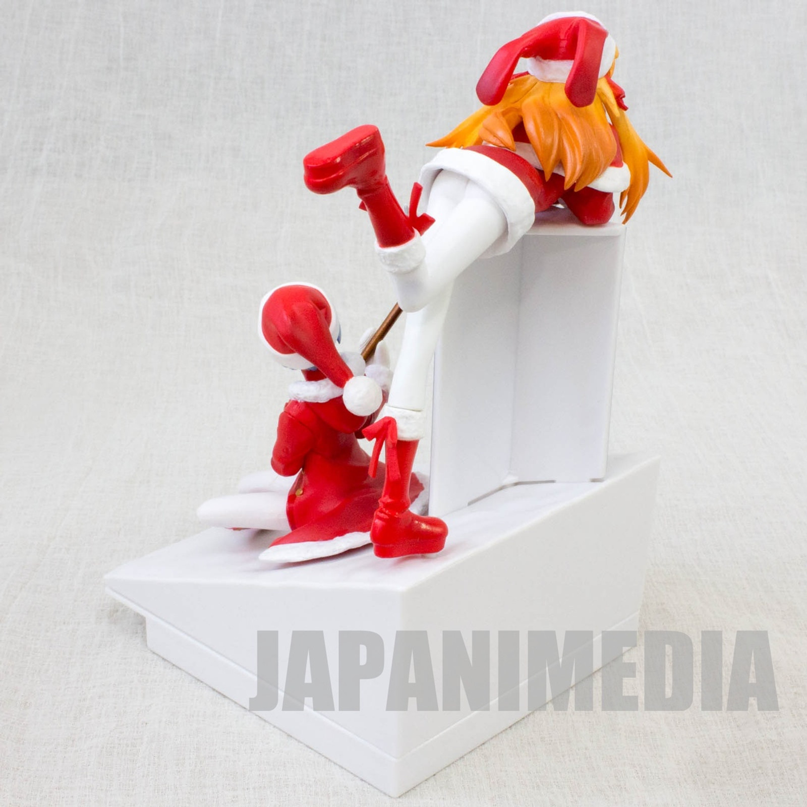 Evangelion Cake Asuka Langley & Rei Ayanami Christmas Santa Figure Bandai JAPAN