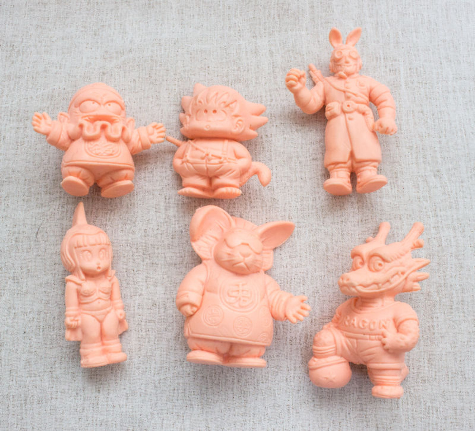 [JUNK ITEM] Dragon Ball Mini Rubber Figure Set Bandai 1986 JAPAN ANIME MANGA