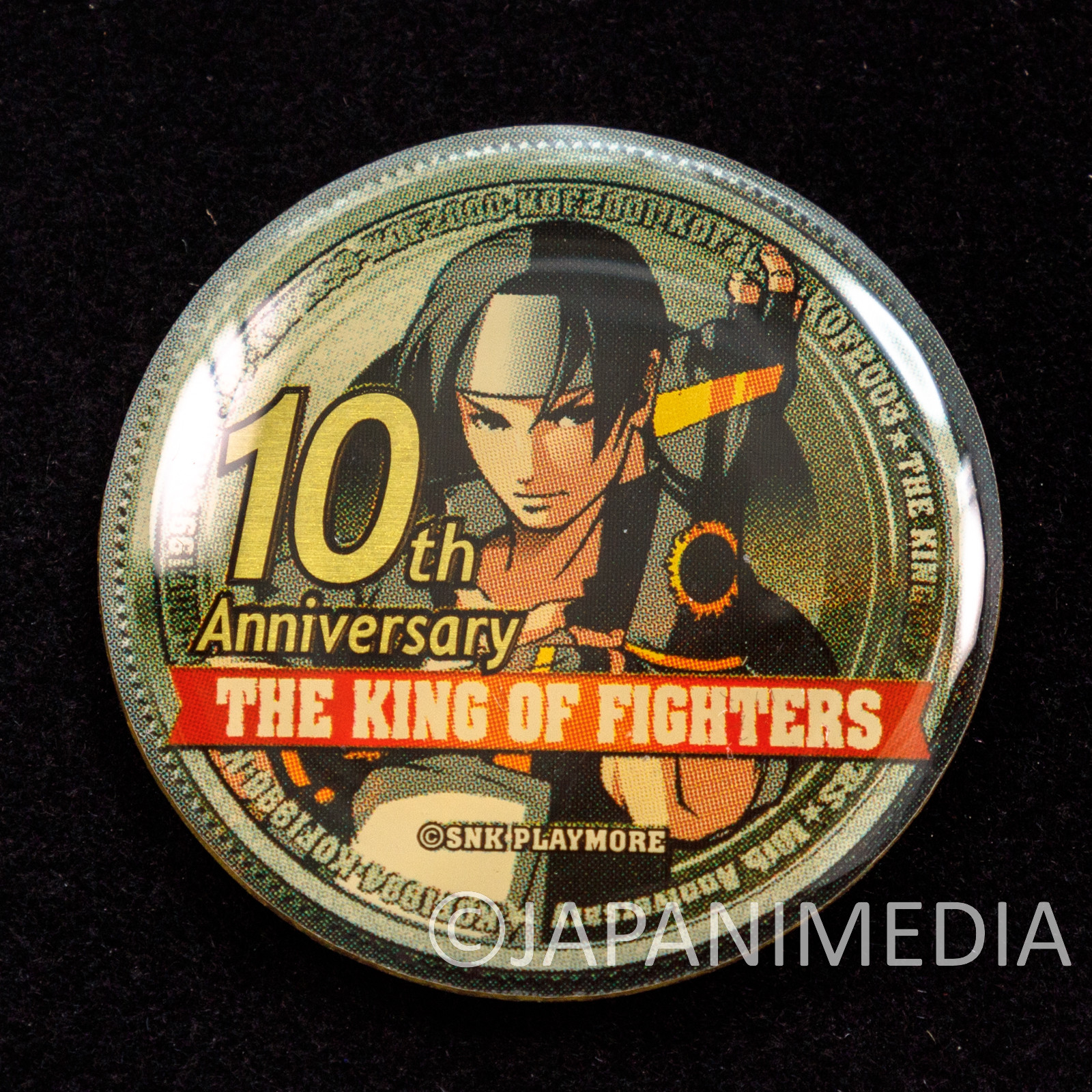 Retro RARE! KOF King of Fighters 10th Anniversary Metal Pins 5pc Set SNK Kotobukiya