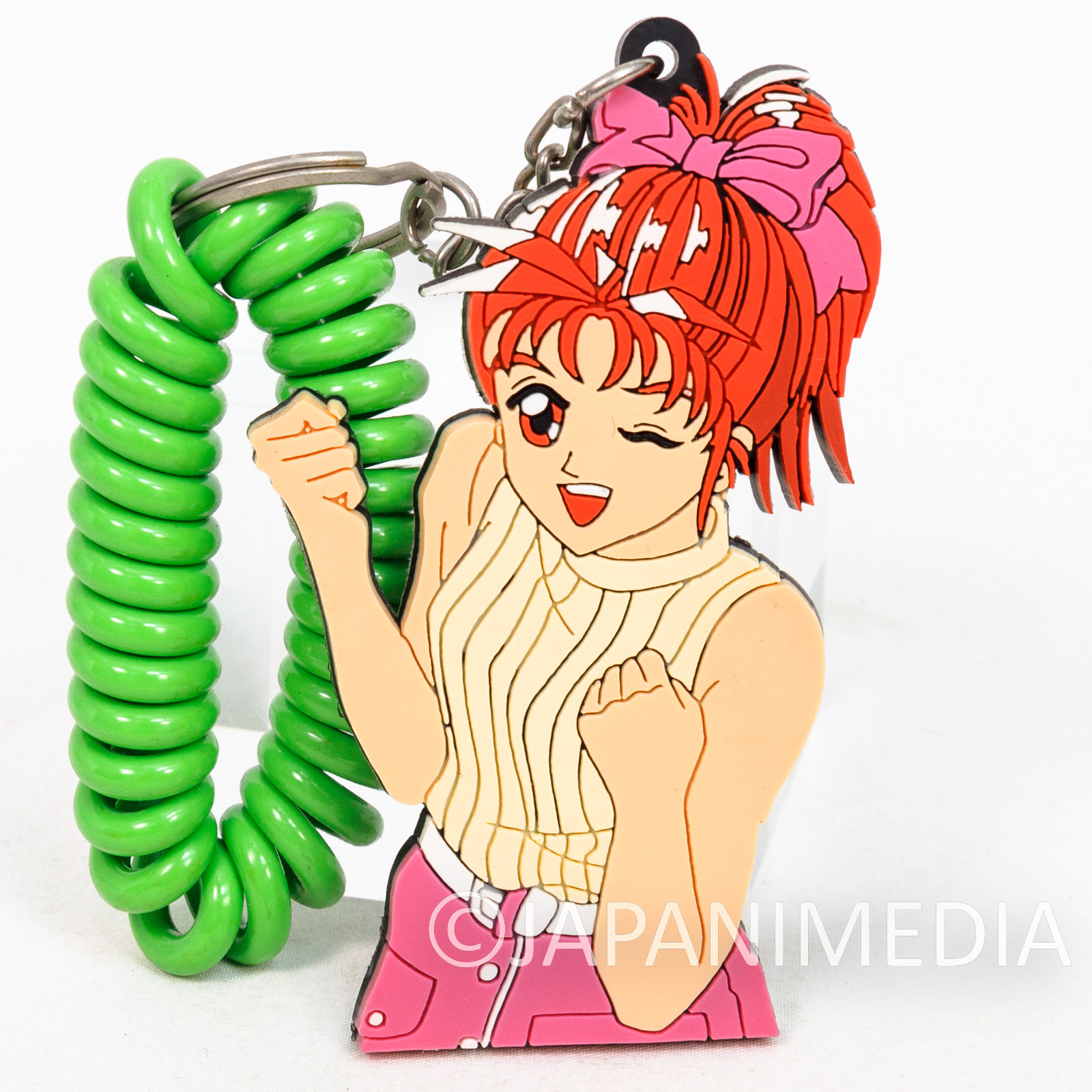 Retro Tokimeki Memorial Yumi Saotome Rubber Mascot Keychain KONAMI