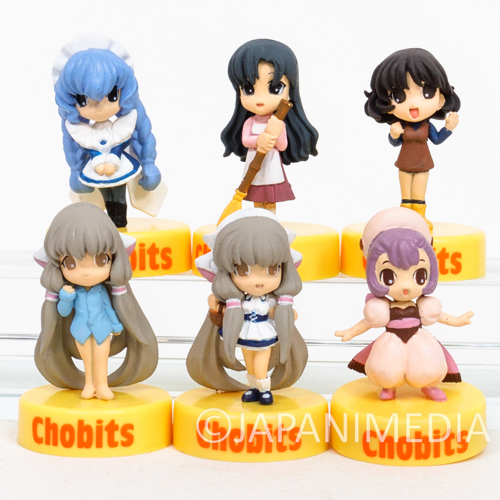 Chobits Mini Figure 6pc Set Chii Sumomo Yuzuki Chitose Yumi /CLAMP 