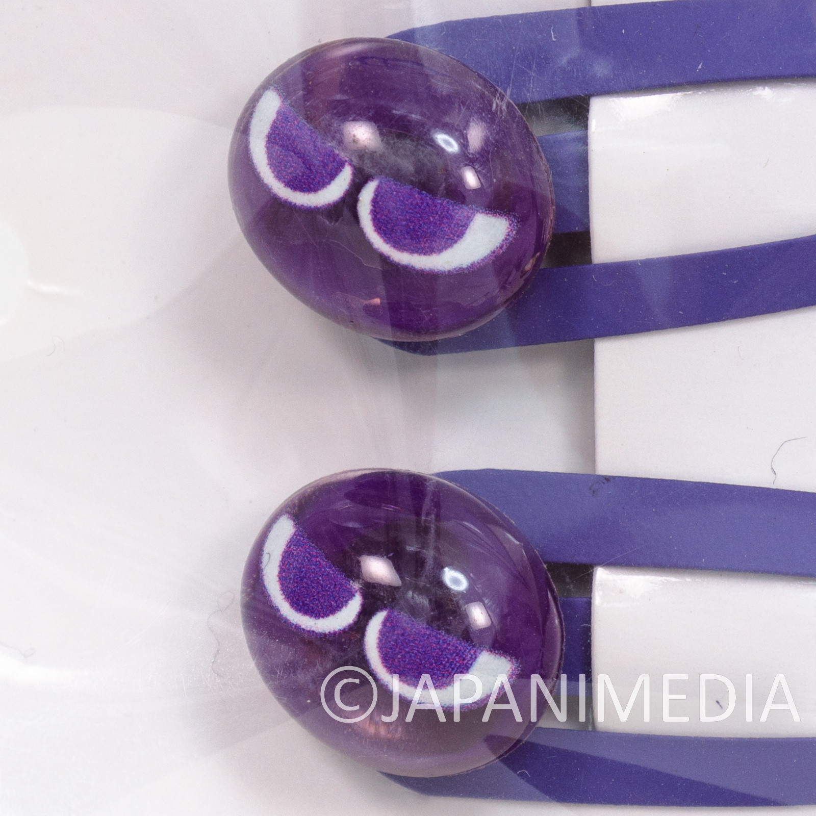 PUYO PUYO Purple Hair Snap Clip 2pc Set