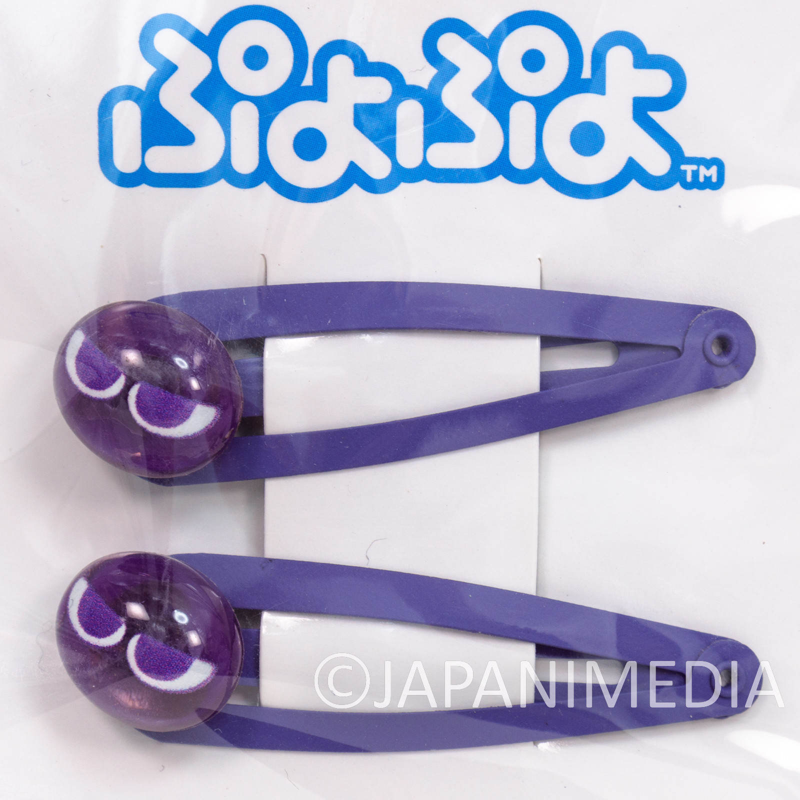 PUYO PUYO Purple Hair Snap Clip 2pc Set