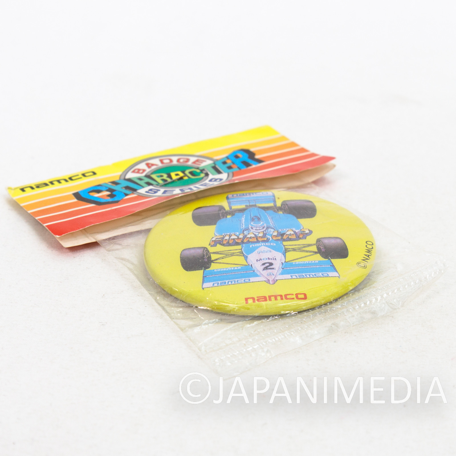 Retro RARE! Final Lap Can Badge Pins Namco JAPAN FAMICOM NES